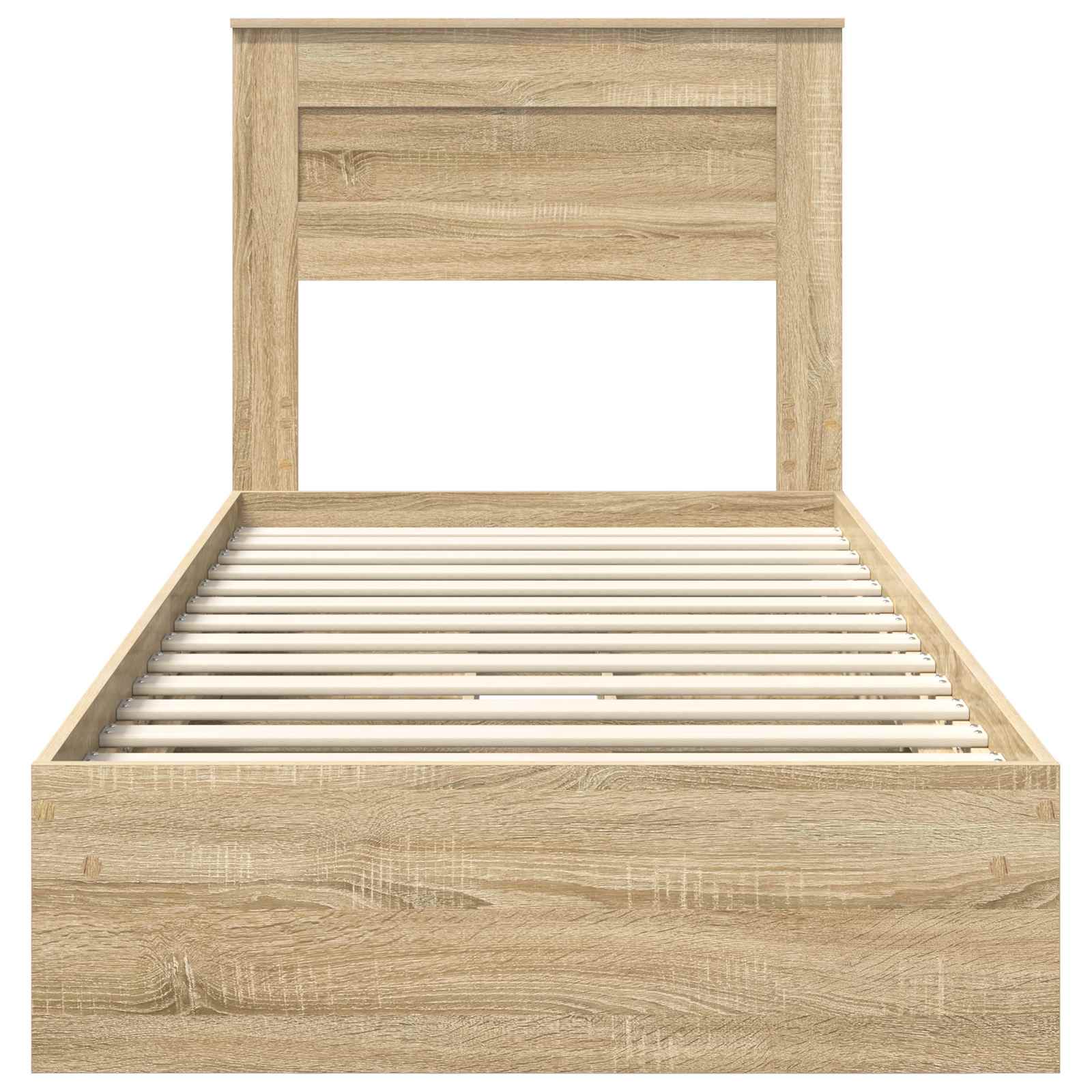 Krevet s od storage Sonoma hrast 100 x 200 cm Konstruirano drvo