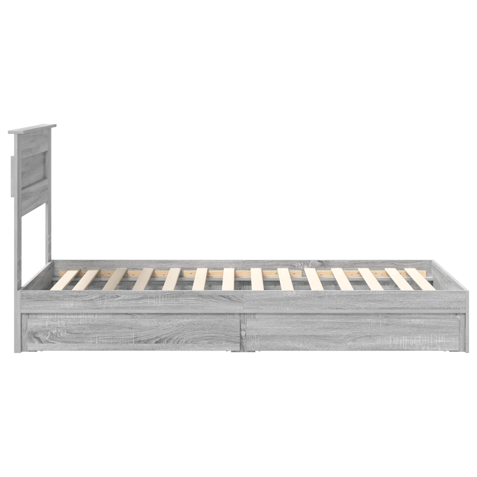 Krevet s od storage Siva Sonoma 100 x 200 cm Konstruirano drvo