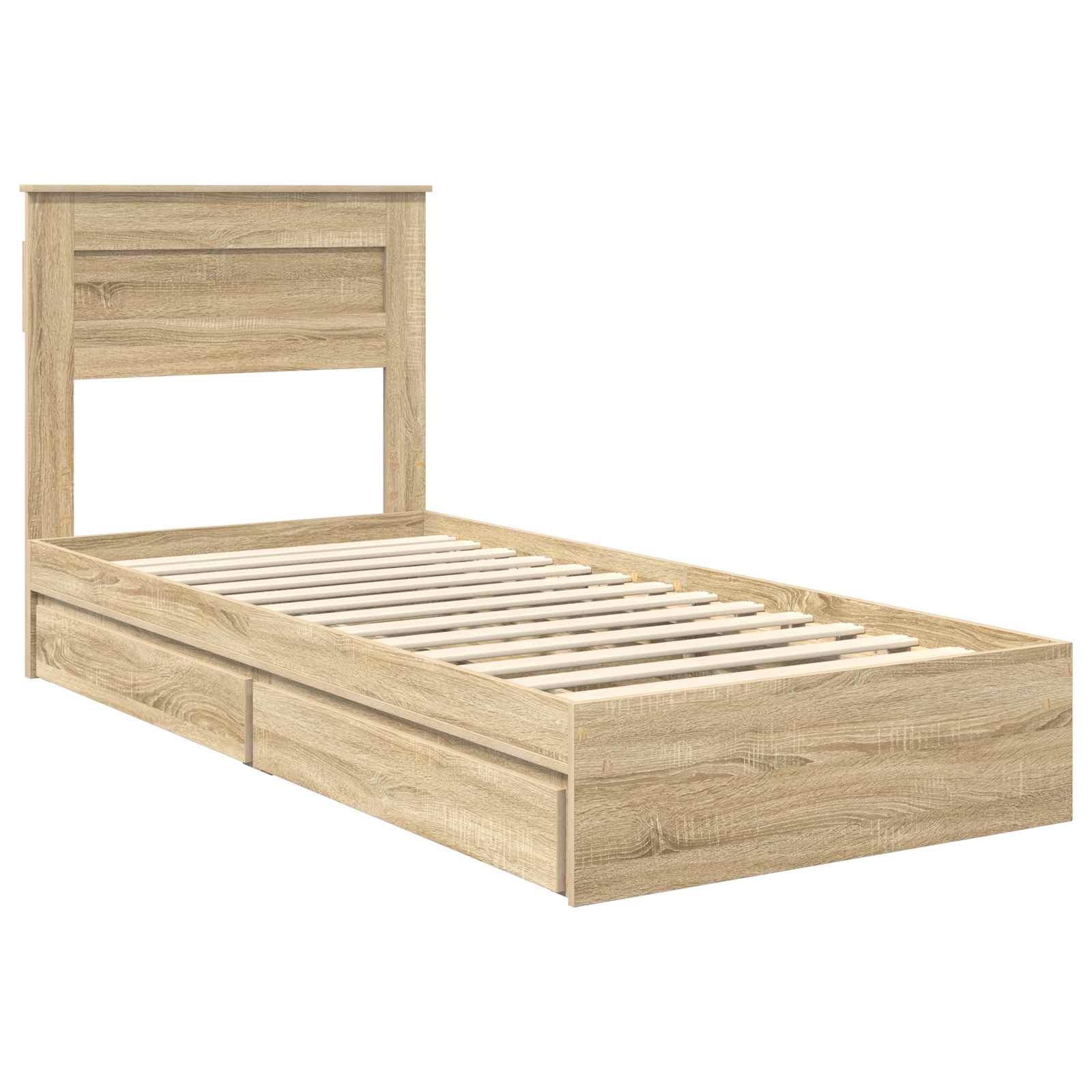 Krevet s od storage Sonoma hrast 90 x 200 cm Konstruirano drvo