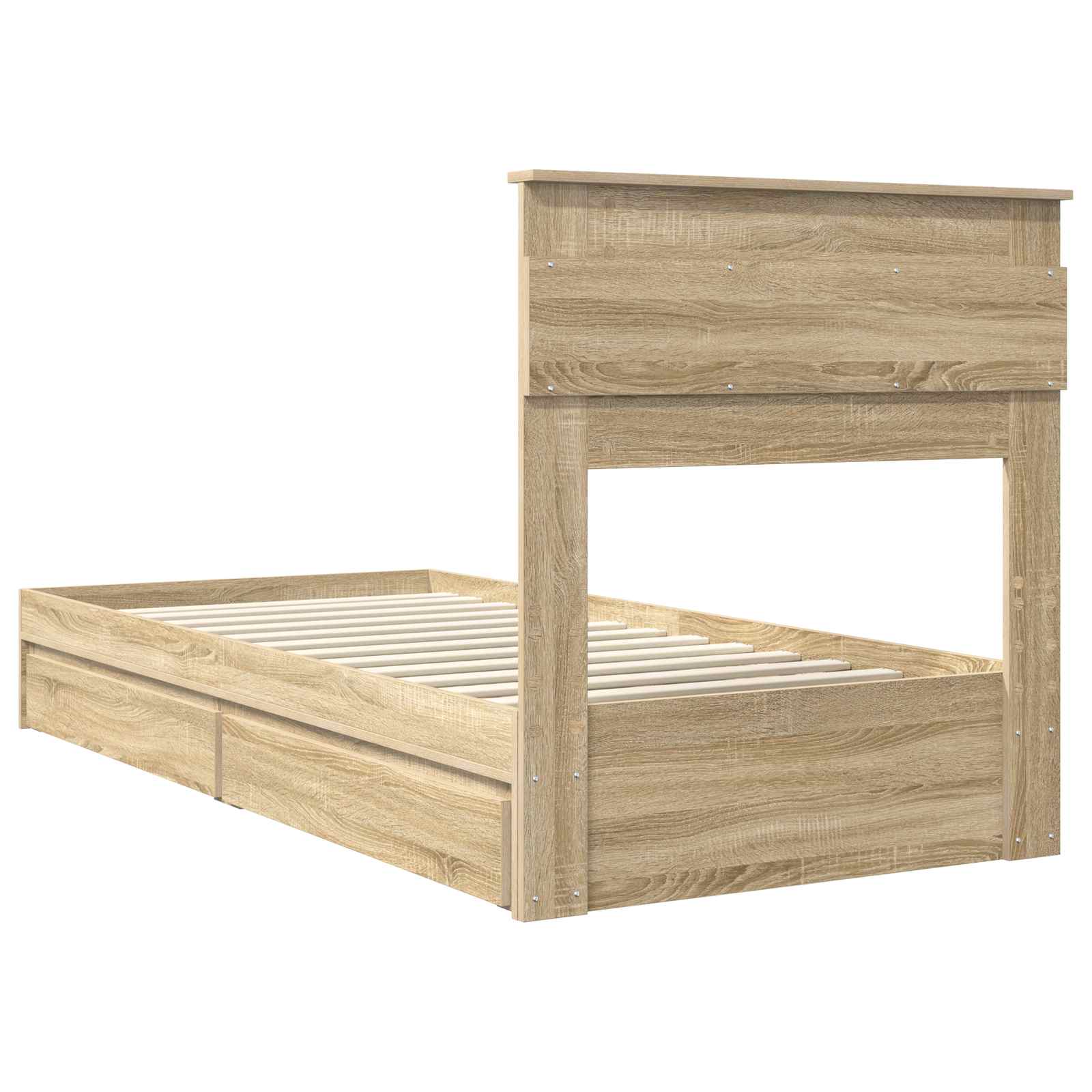 Krevet s od storage Sonoma hrast 90 x 200 cm Konstruirano drvo