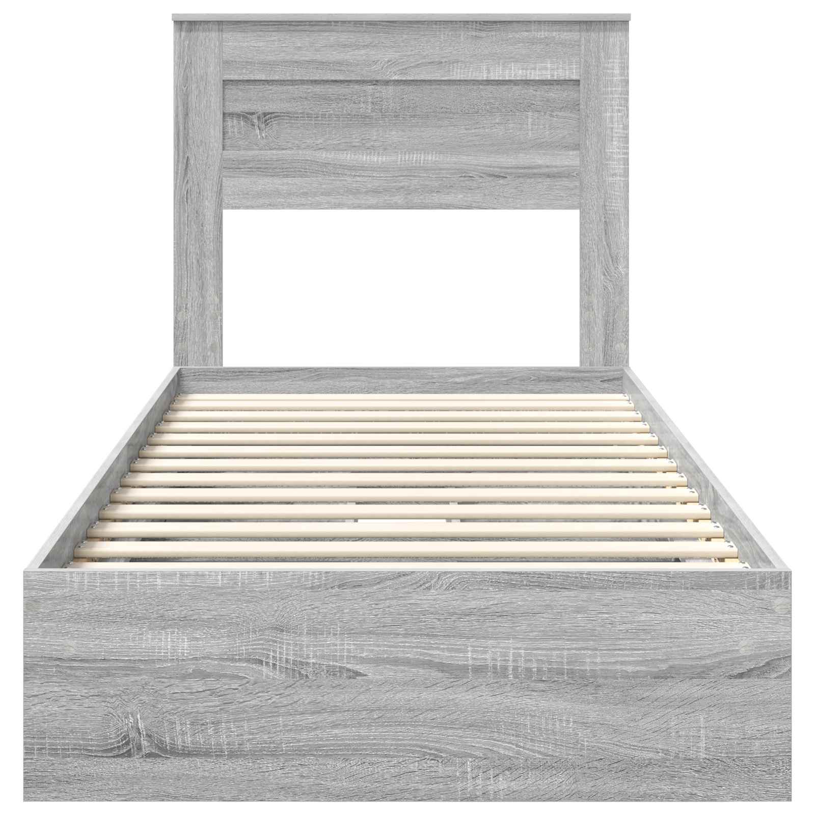 Krevet s od storage Siva Sonoma 90 x 200 cm Konstruirano drvo