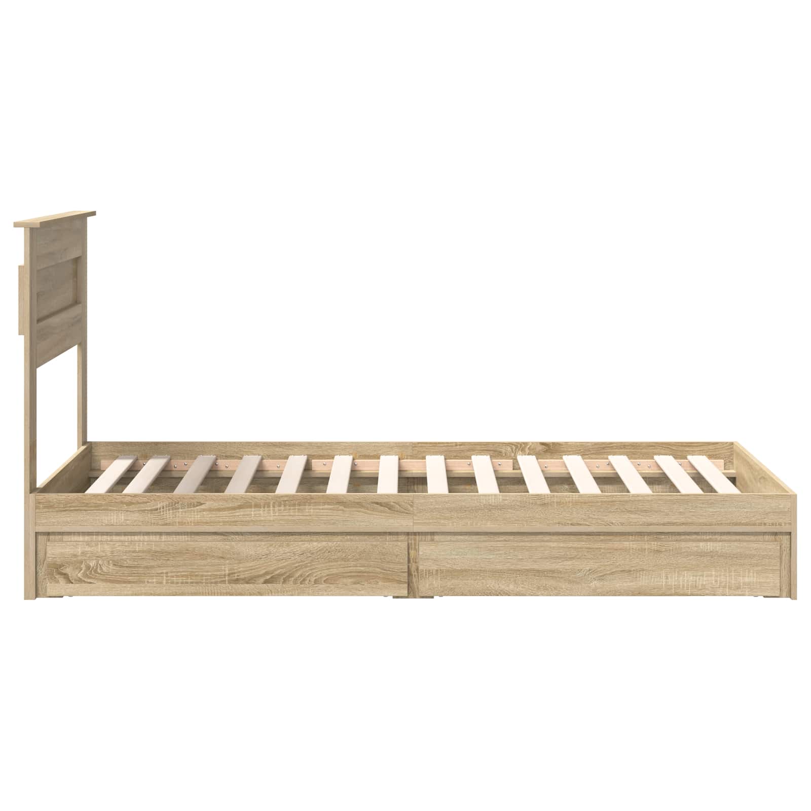 Krevet s od storage Sonoma hrast 75 x 190 cm Konstruirano drvo