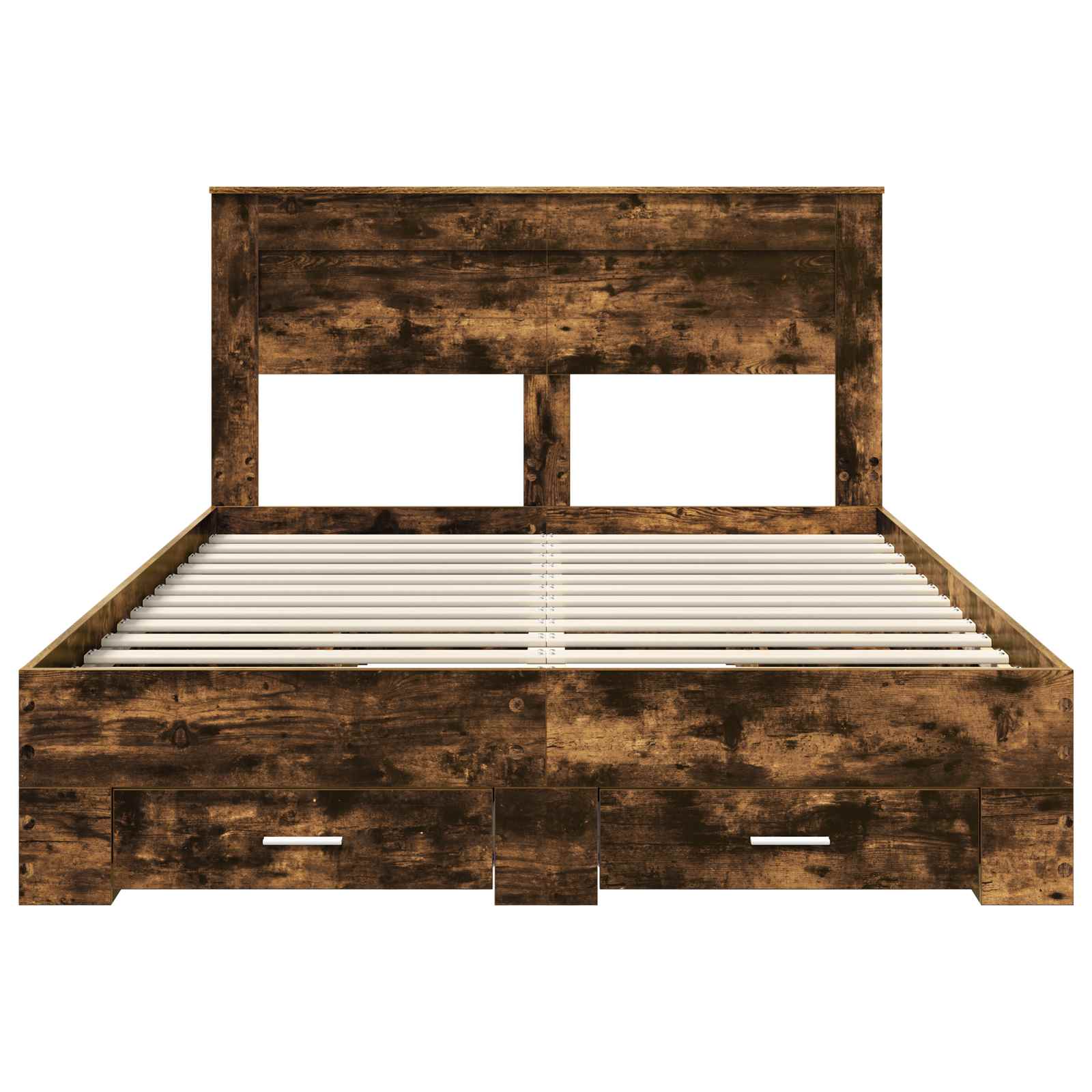 Krevetna konstrukcija s uzglavljem Dimljeni hrast 150 x 200 cm
