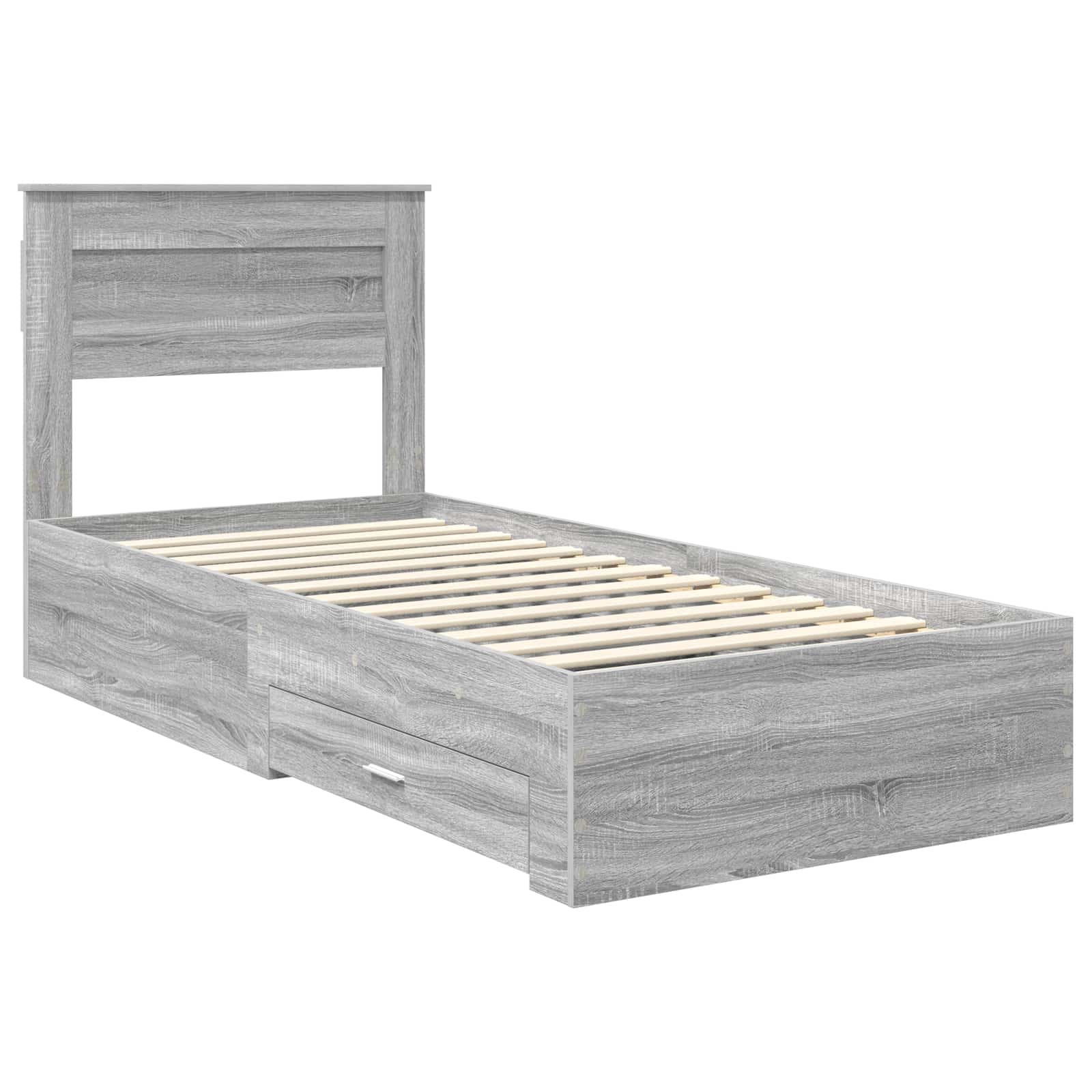 Krevetna konstrukcija Siva Sonoma 90 x 200 cm Konstruirano drvo