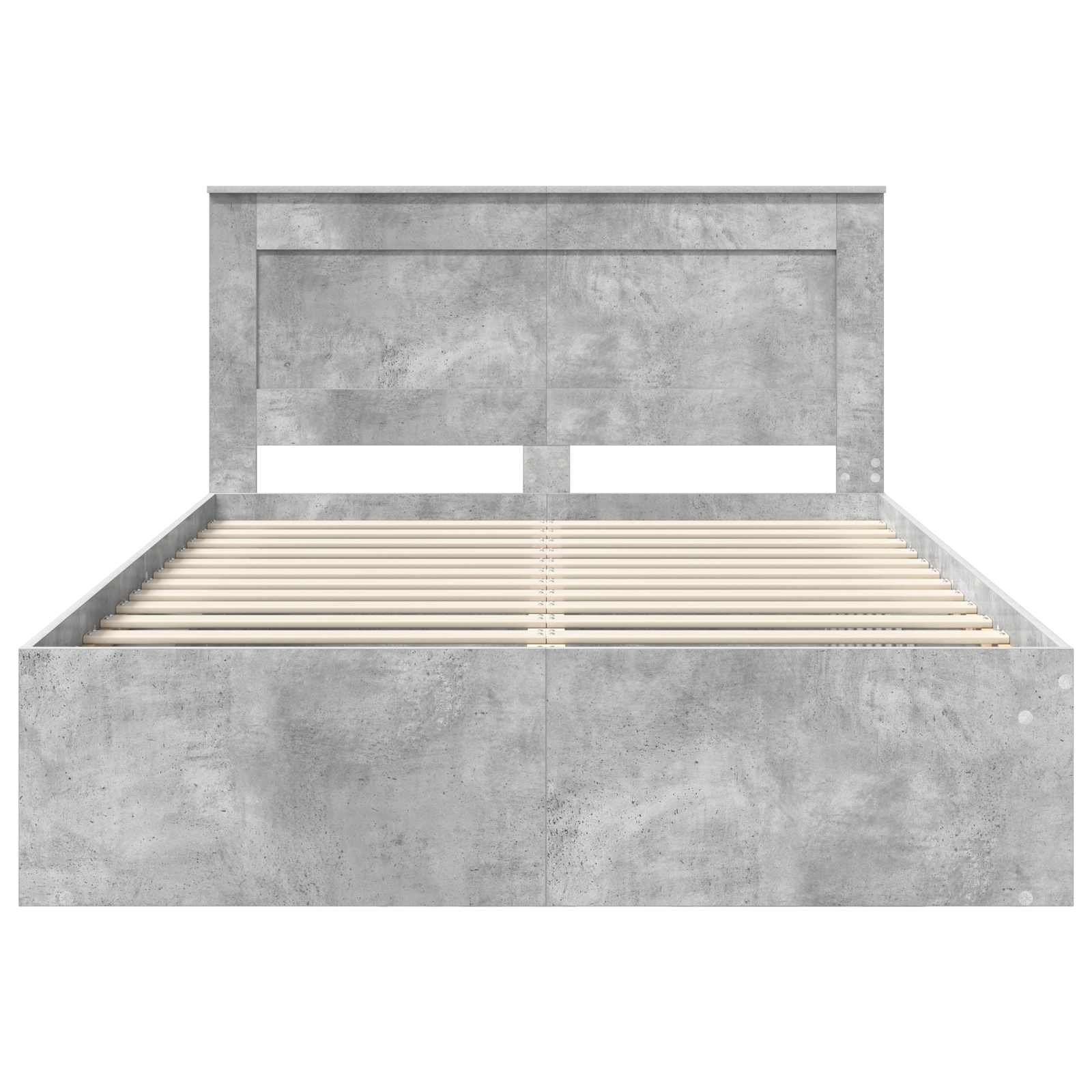 Krevetna konstrukcija s uzglavljem Betonska siva 150 x 200 cm