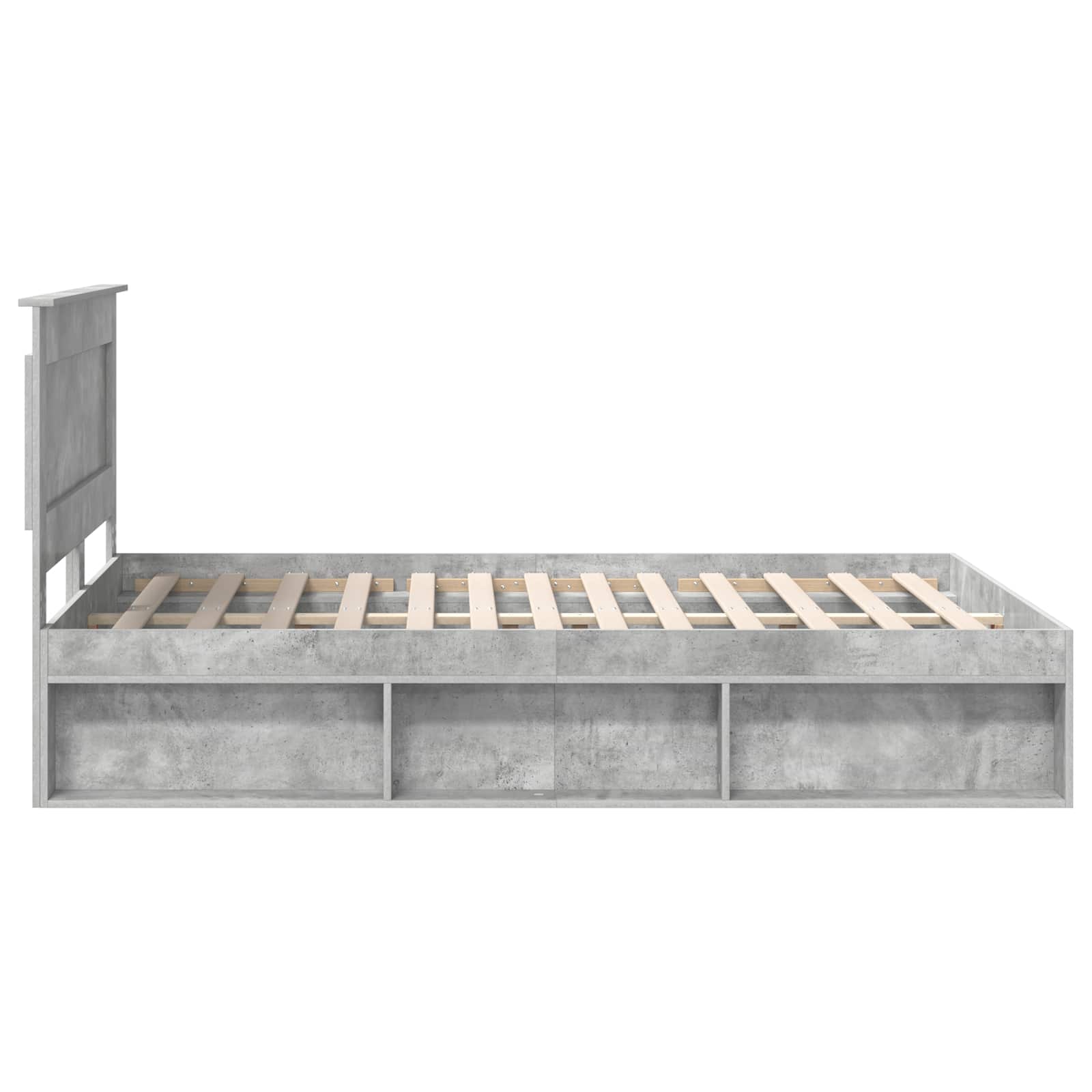 Krevetna konstrukcija Beton 140 x 200 cm Čvrsto borovo drvo
