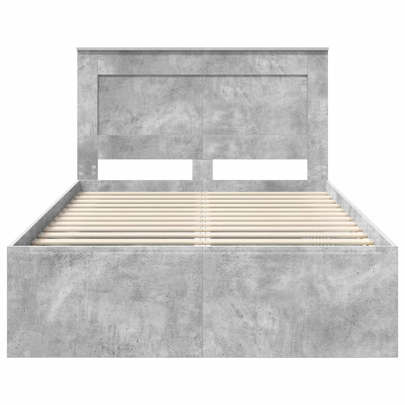 Krevetna konstrukcija Beton 120 x 190 cm Čvrsto borovo drvo