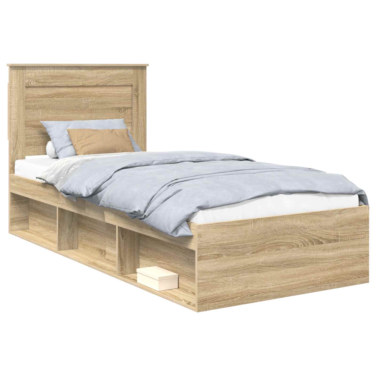 Krevetna konstrukcija s uzglavljem Sonoma hrast 75 x 190 cm