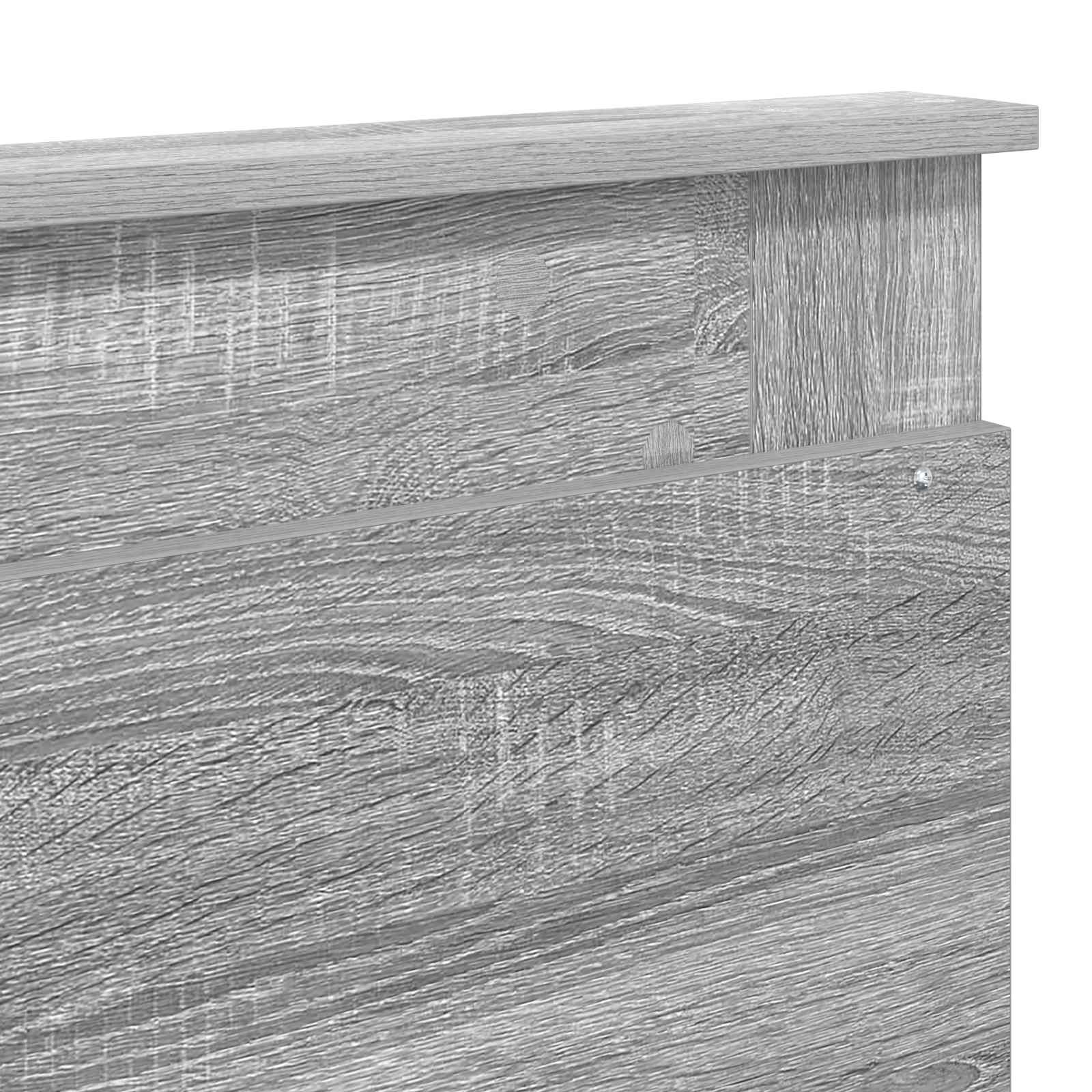 Krevet s od storage Siva Sonoma 200 x 200 cm Konstruirano drvo