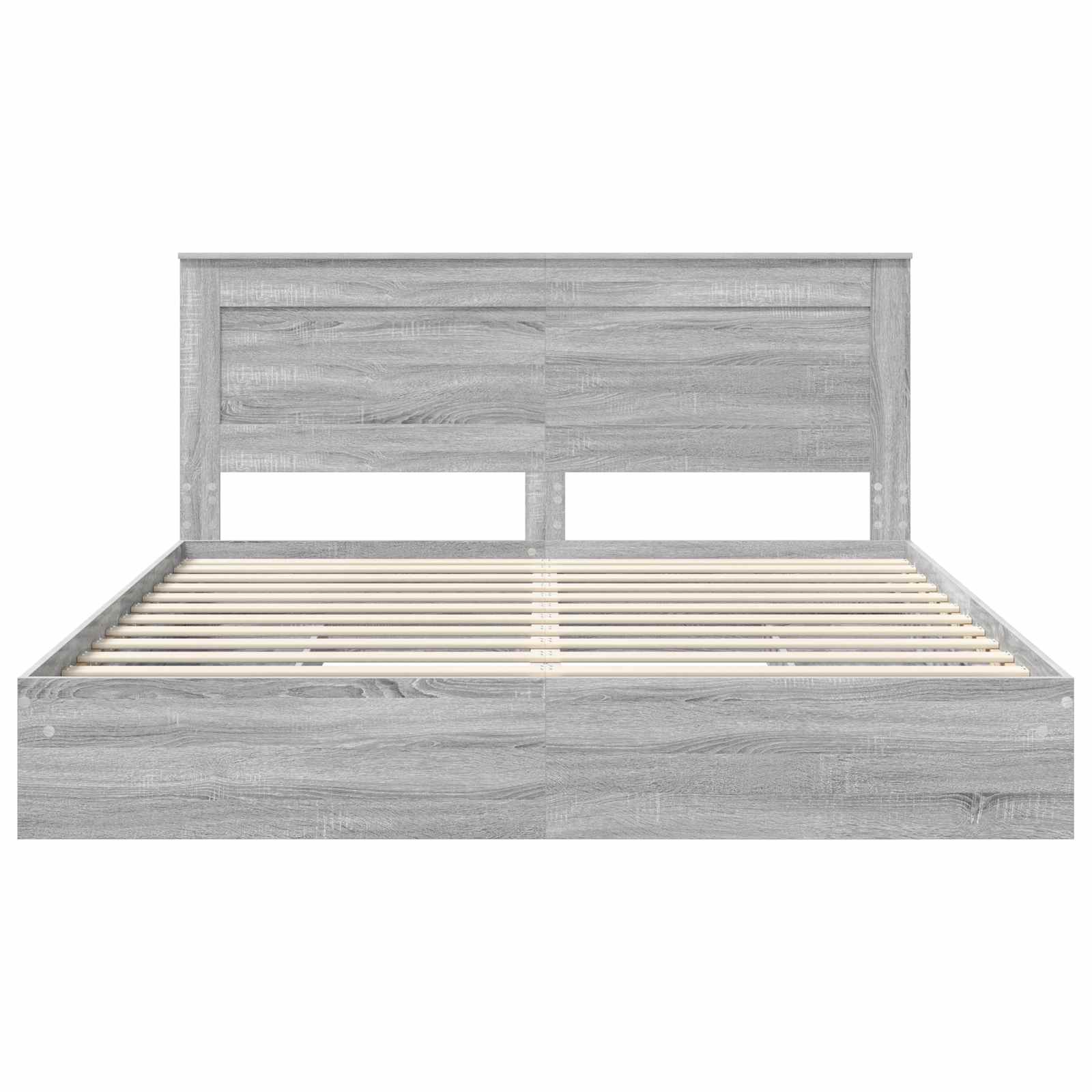 Krevet s od storage Siva Sonoma 200 x 200 cm Konstruirano drvo