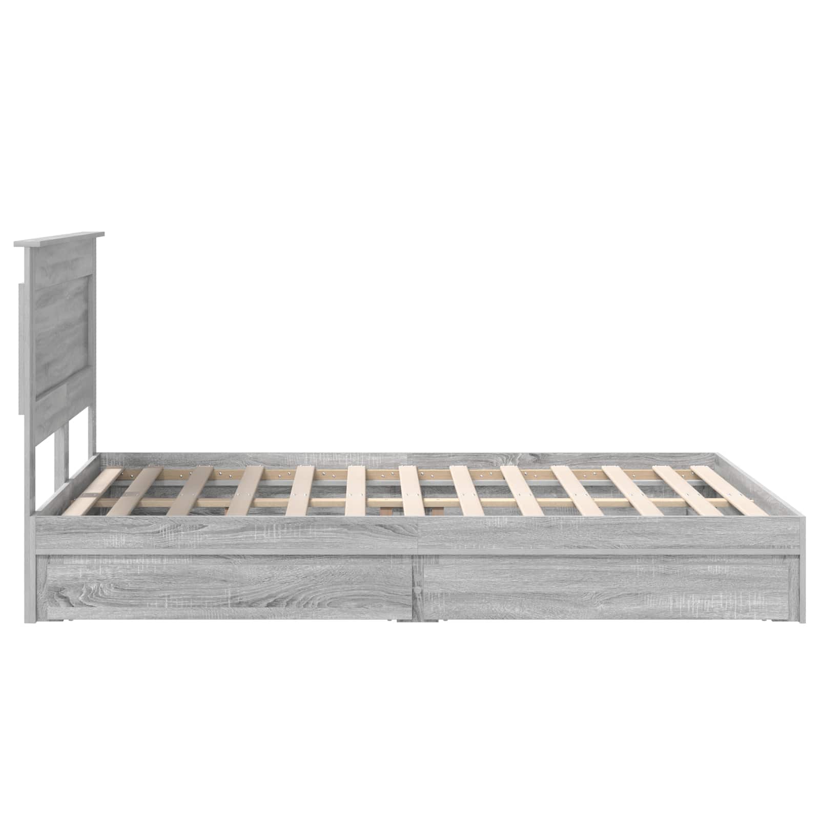 Krevet s od storage Siva Sonoma 150 x 200 cm Konstruirano drvo
