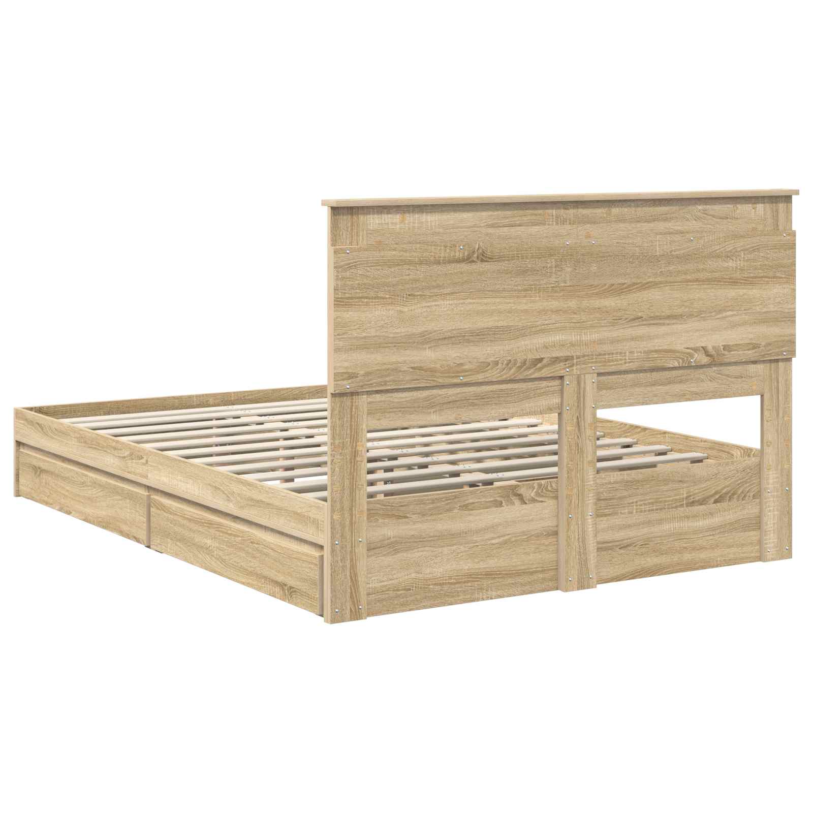 Krevet s od storage Sonoma hrast 140 x 190 cm Konstruirano drvo
