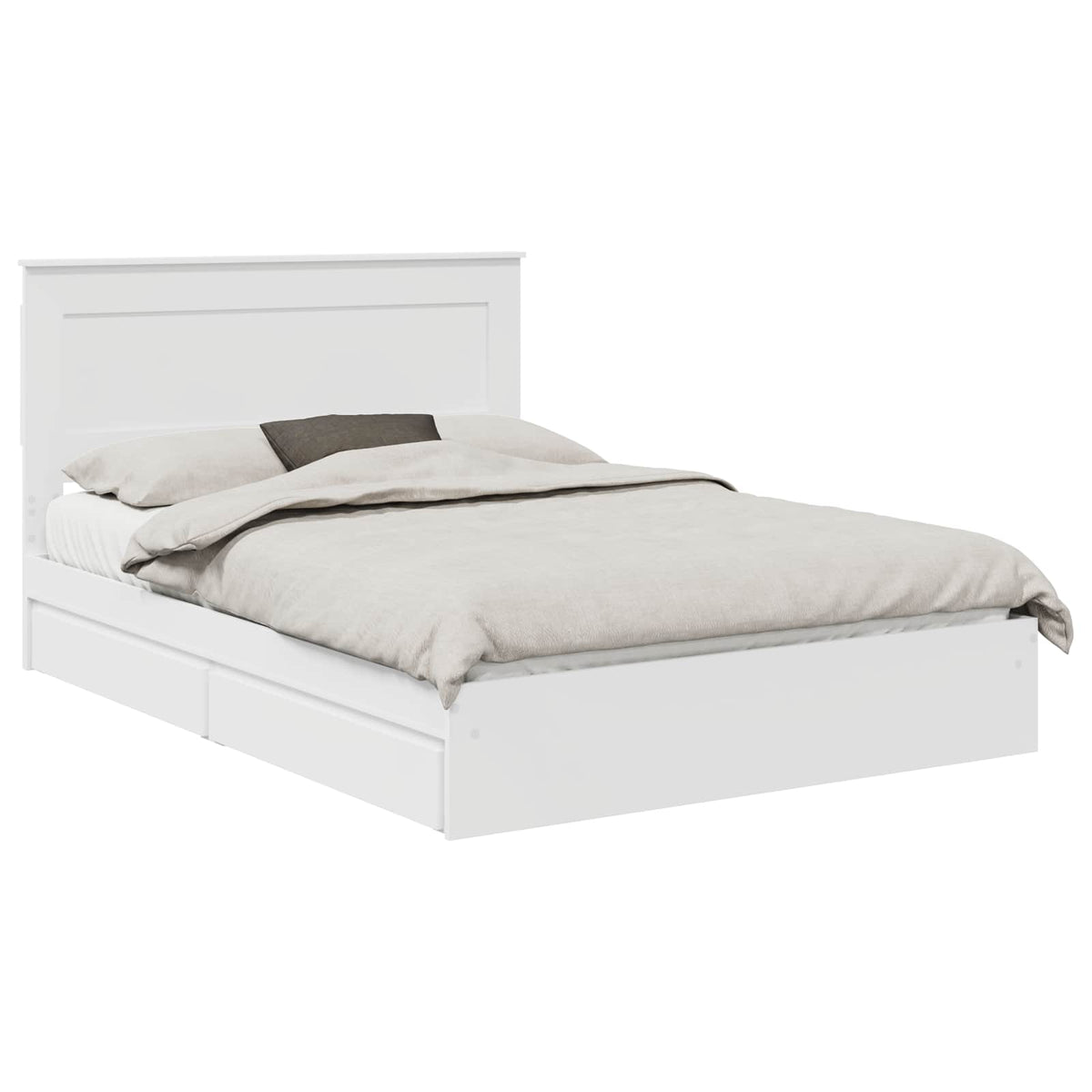 Krevet s od storage Bijelo 140 x 200 cm Konstruirano drvo