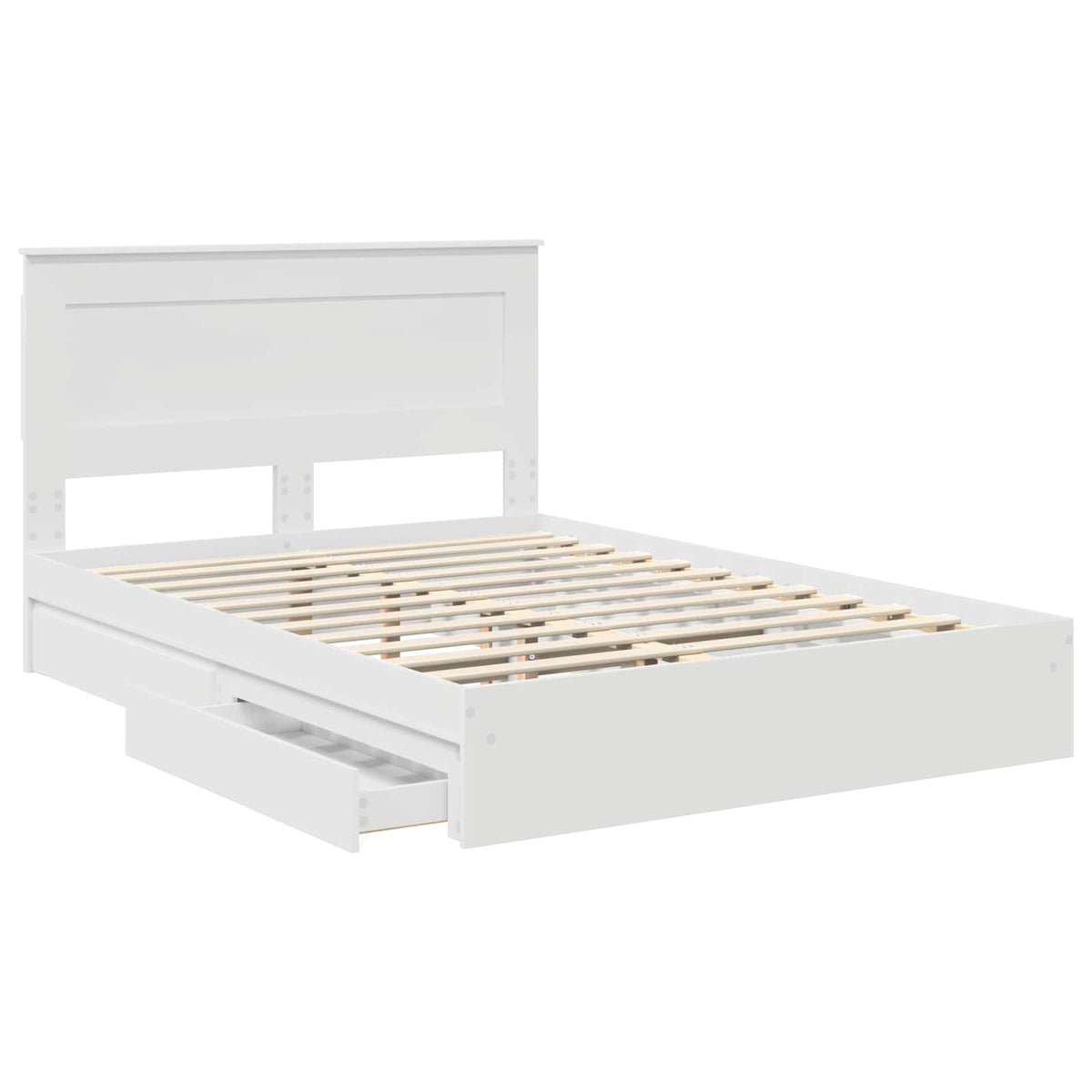 Krevet s od storage Bijelo 140 x 200 cm Konstruirano drvo