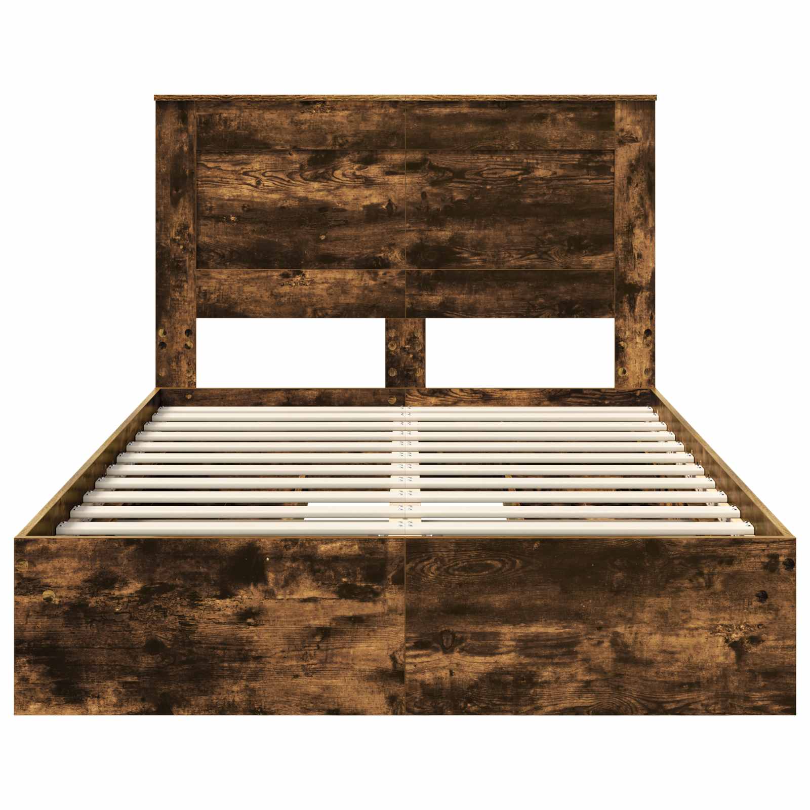 Krevet s od storage s uzglavljem Dimljeni hrast 135 x 190 cm