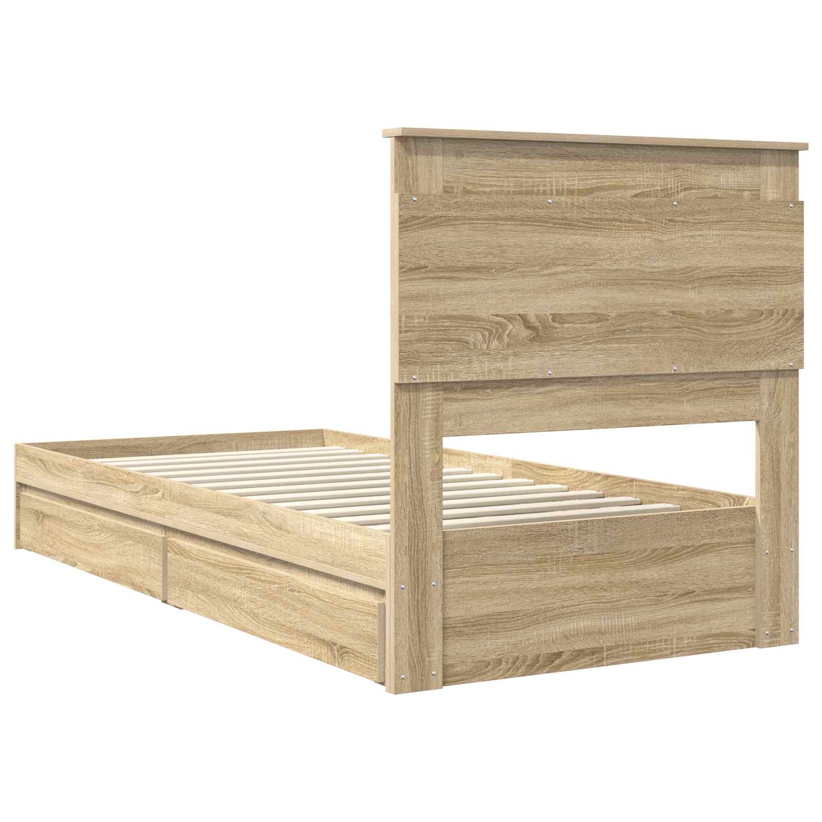 Krevet s od storage Sonoma hrast 100 x 200 cm Konstruirano drvo