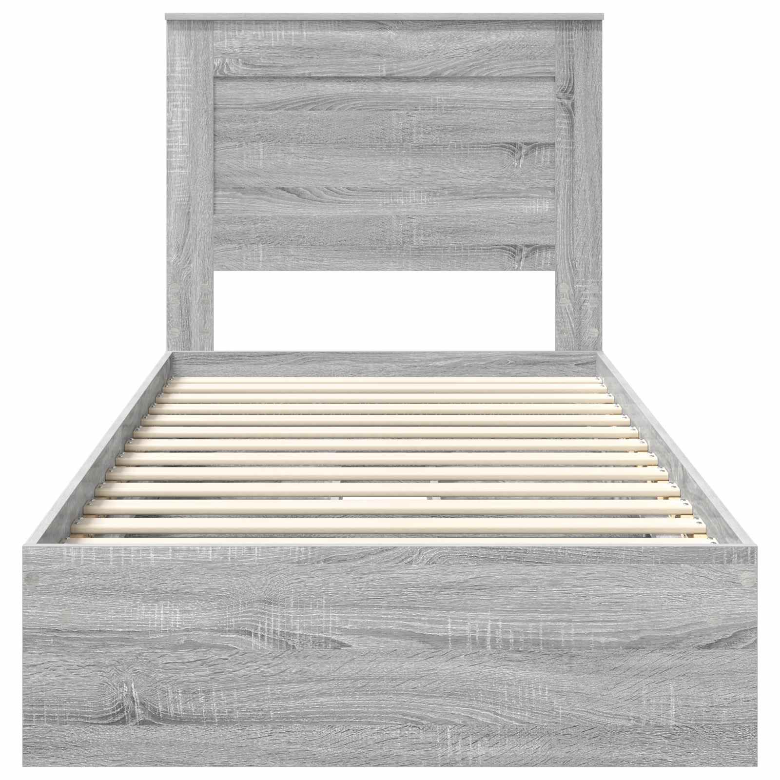 Krevet s od storage Siva Sonoma 90 x 200 cm Konstruirano drvo