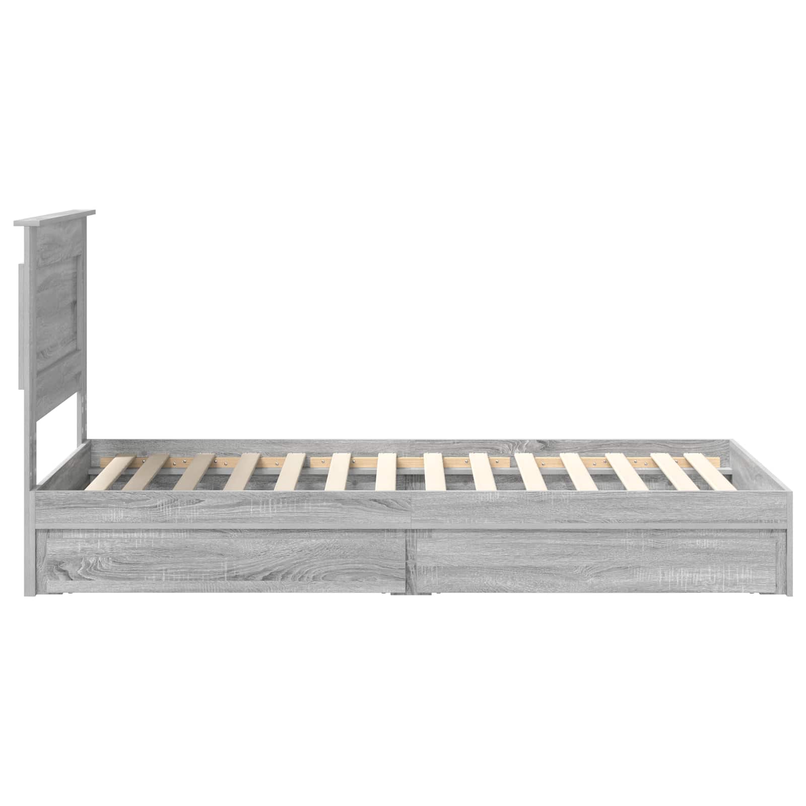 Krevet s od storage Siva Sonoma 90 x 200 cm Konstruirano drvo