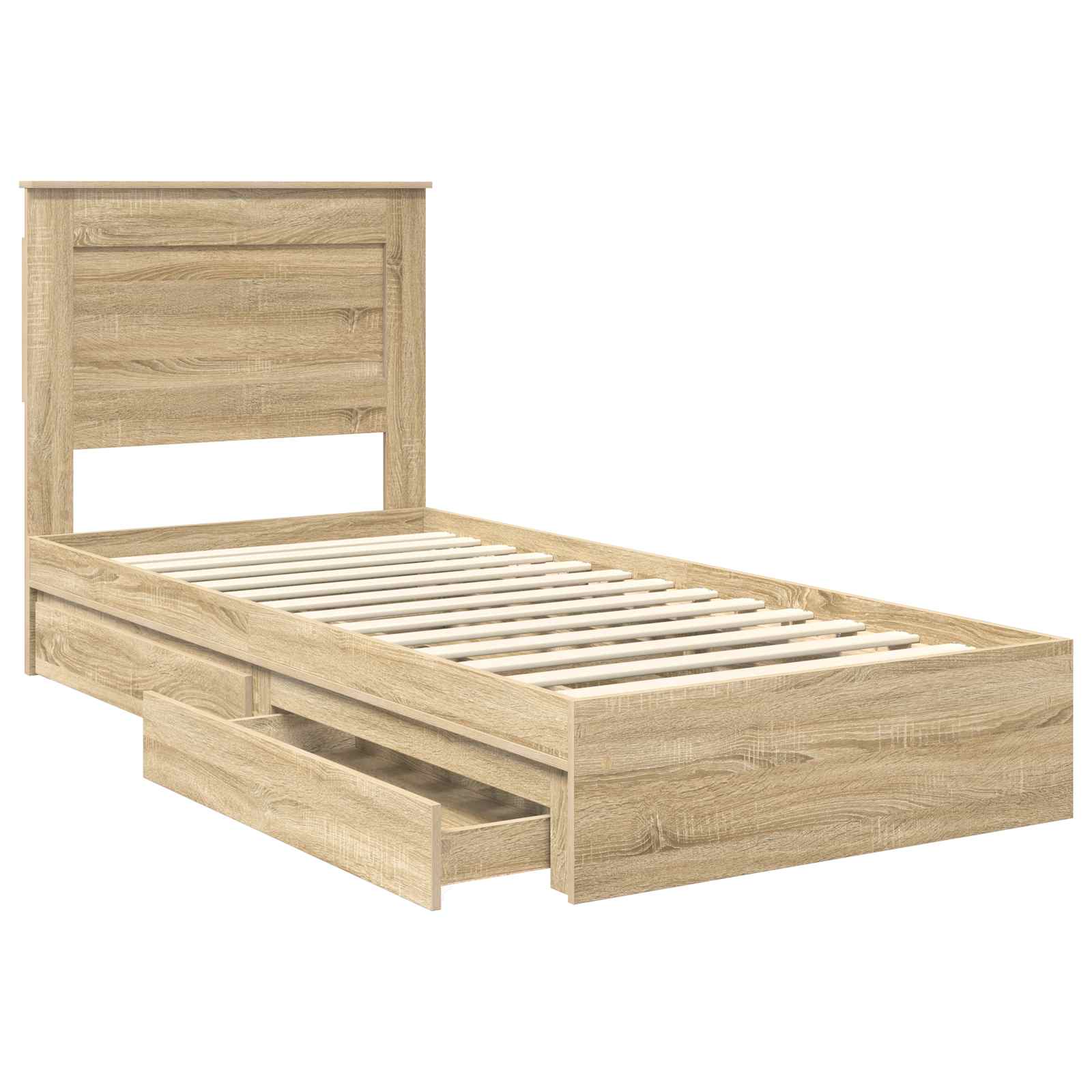 Krevet s od storage Sonoma hrast 75 x 190 cm Konstruirano drvo