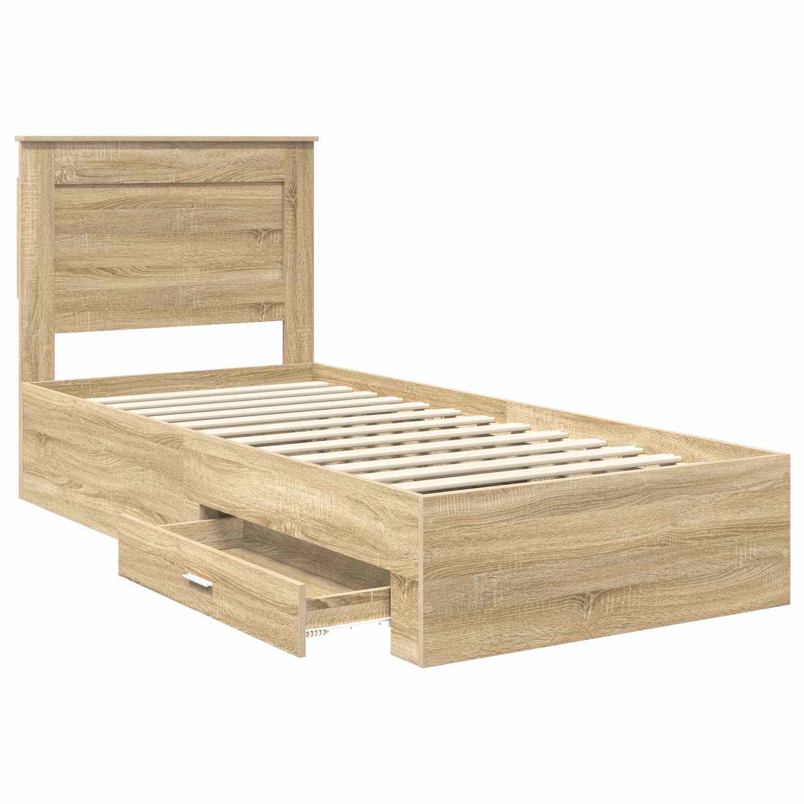 Krevetna konstrukcija s ladicama Sonoma hrast 100 x 200 cm