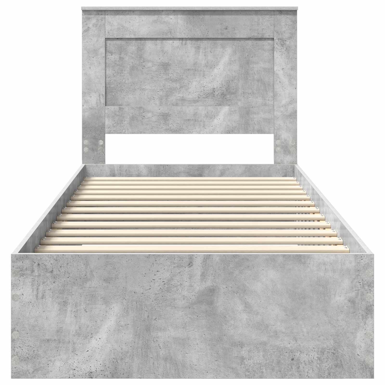 Krevetna konstrukcija Betonski sivi i srebrna 75 x 190 cm