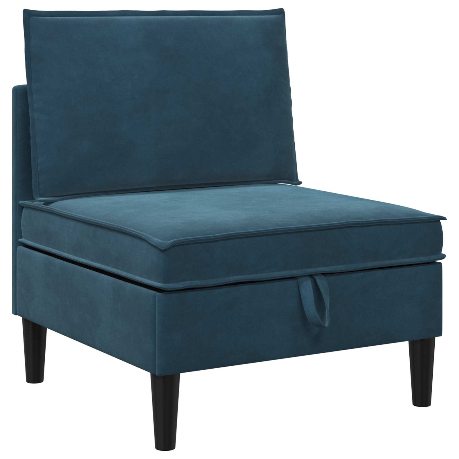 Set namještaja za dnevni boravak s jastukom 4 pcs Plava Baršun