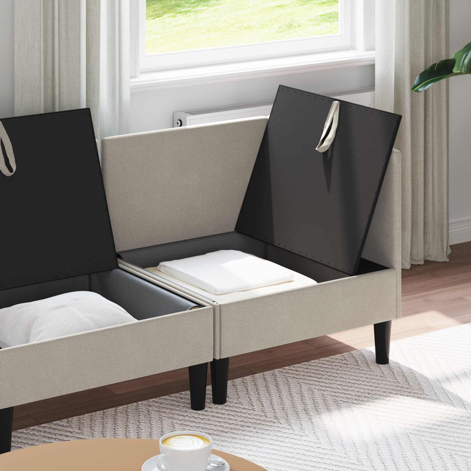 Set namještaja za dnevni boravak 4 pcs Zobena Tkanina