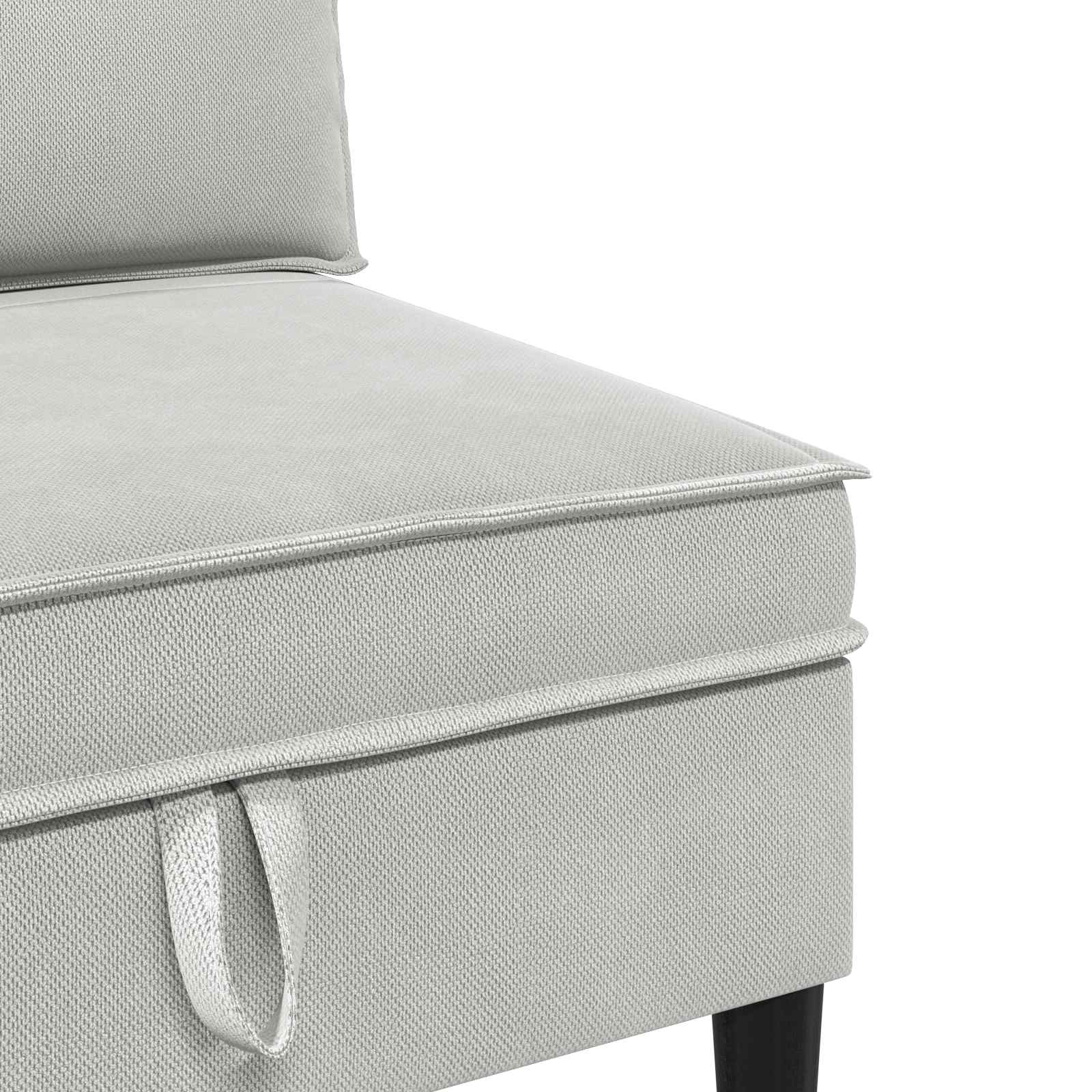 Set namještaja za dnevni boravak 3 pcs Svjetlosiva Tkanina