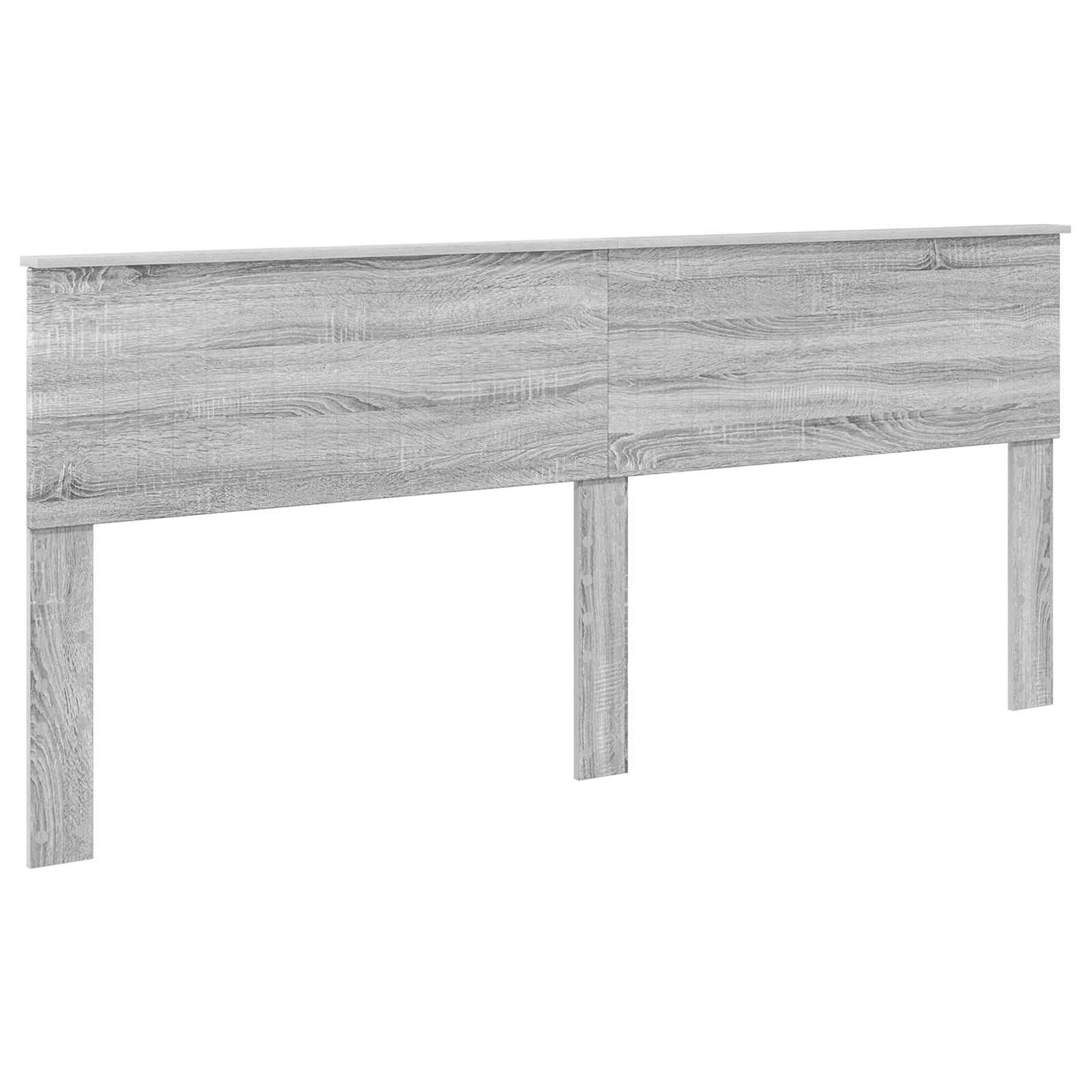 Krevetna konstrukcija s uzglavljem Siva Sonoma 200 x 200 cm