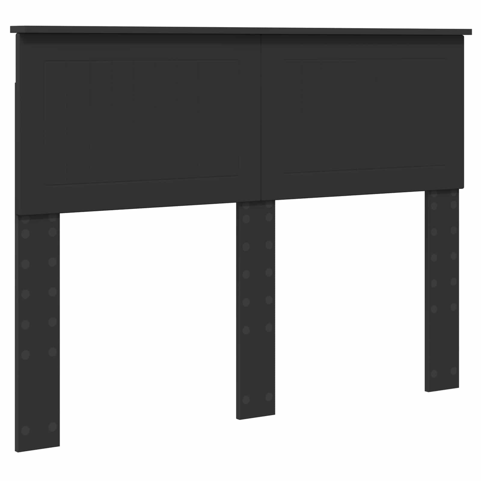 Krevetna konstrukcija Crna 135 x 190 cm Čvrsto borovo drvo
