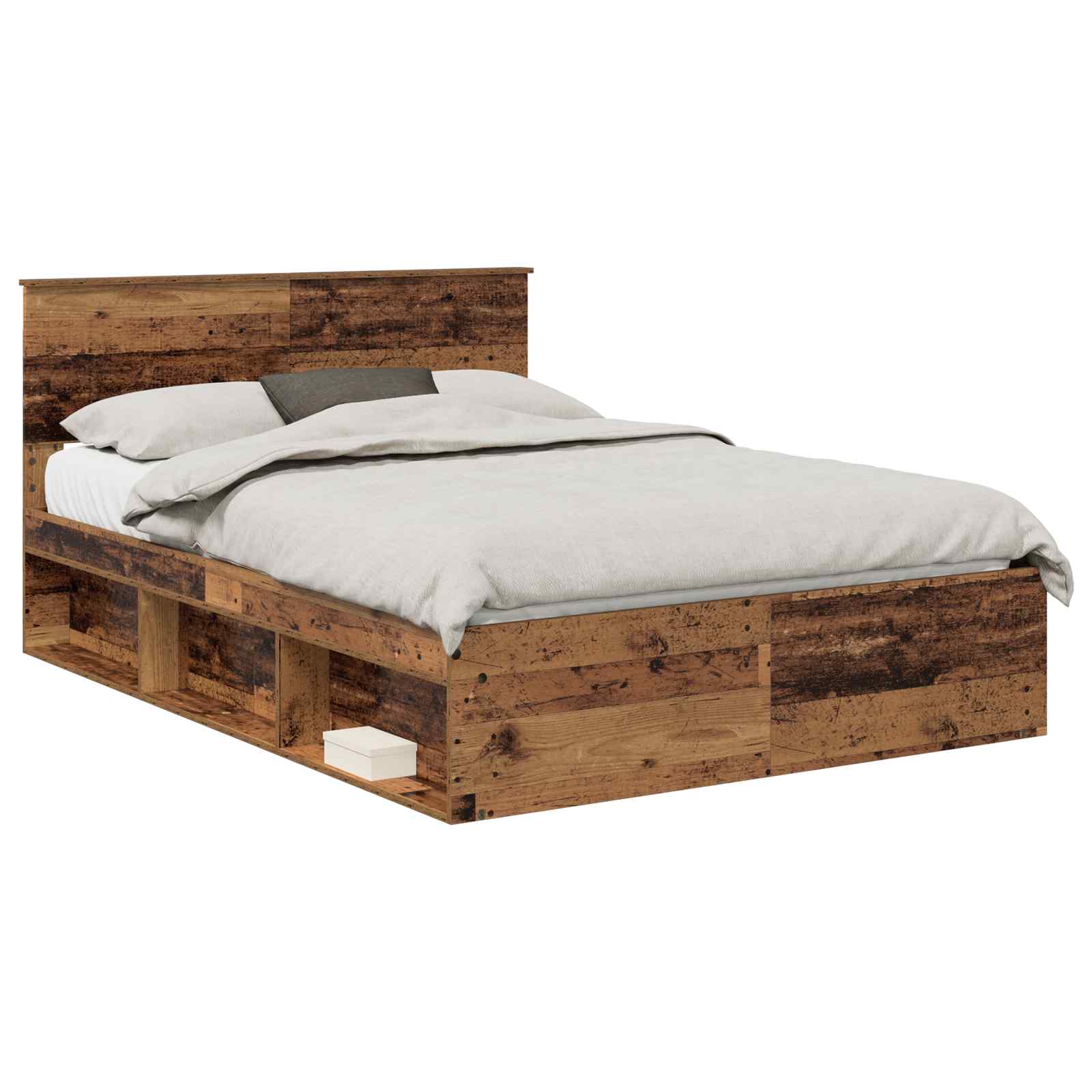 Krevetna konstrukcija s uzglavljem Staro drvo 135 x 190 cm