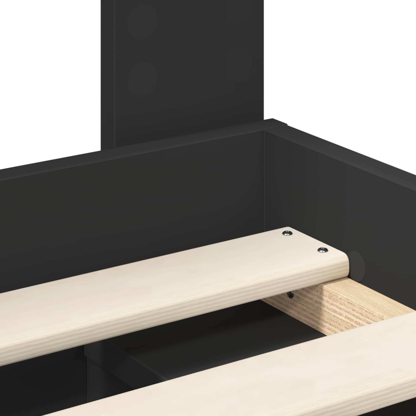 Krevetna konstrukcija Crna 120 x 200 cm Čvrsto borovo drvo