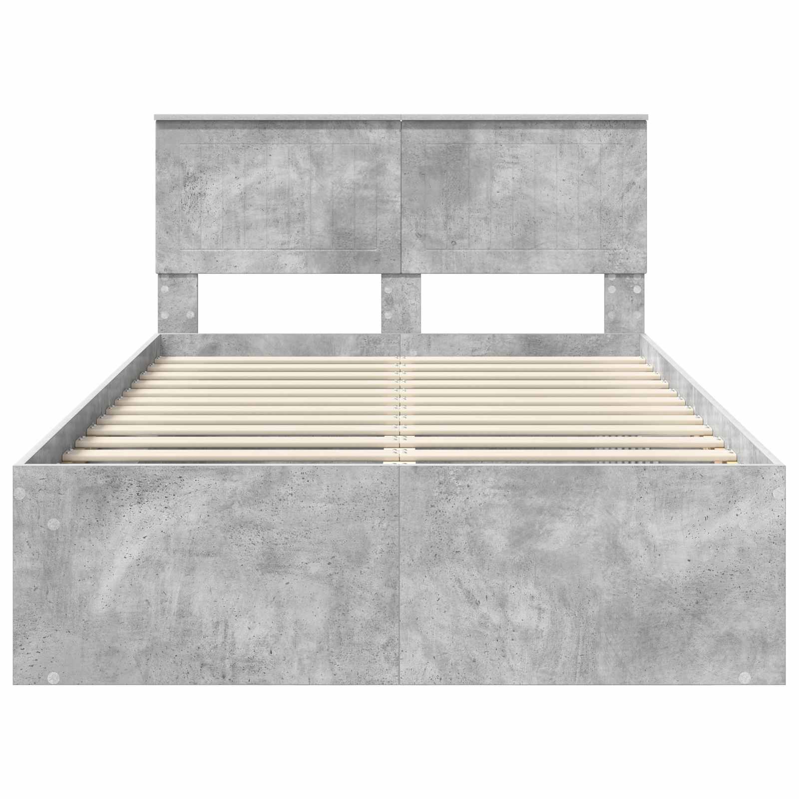 Krevetna konstrukcija Beton 120 x 200 cm Čvrsto borovo drvo
