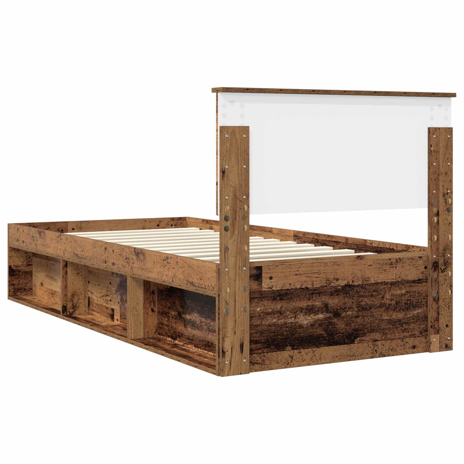 Krevetna konstrukcija Staro drvo 90 x 200 cm Čvrsto borovo drvo