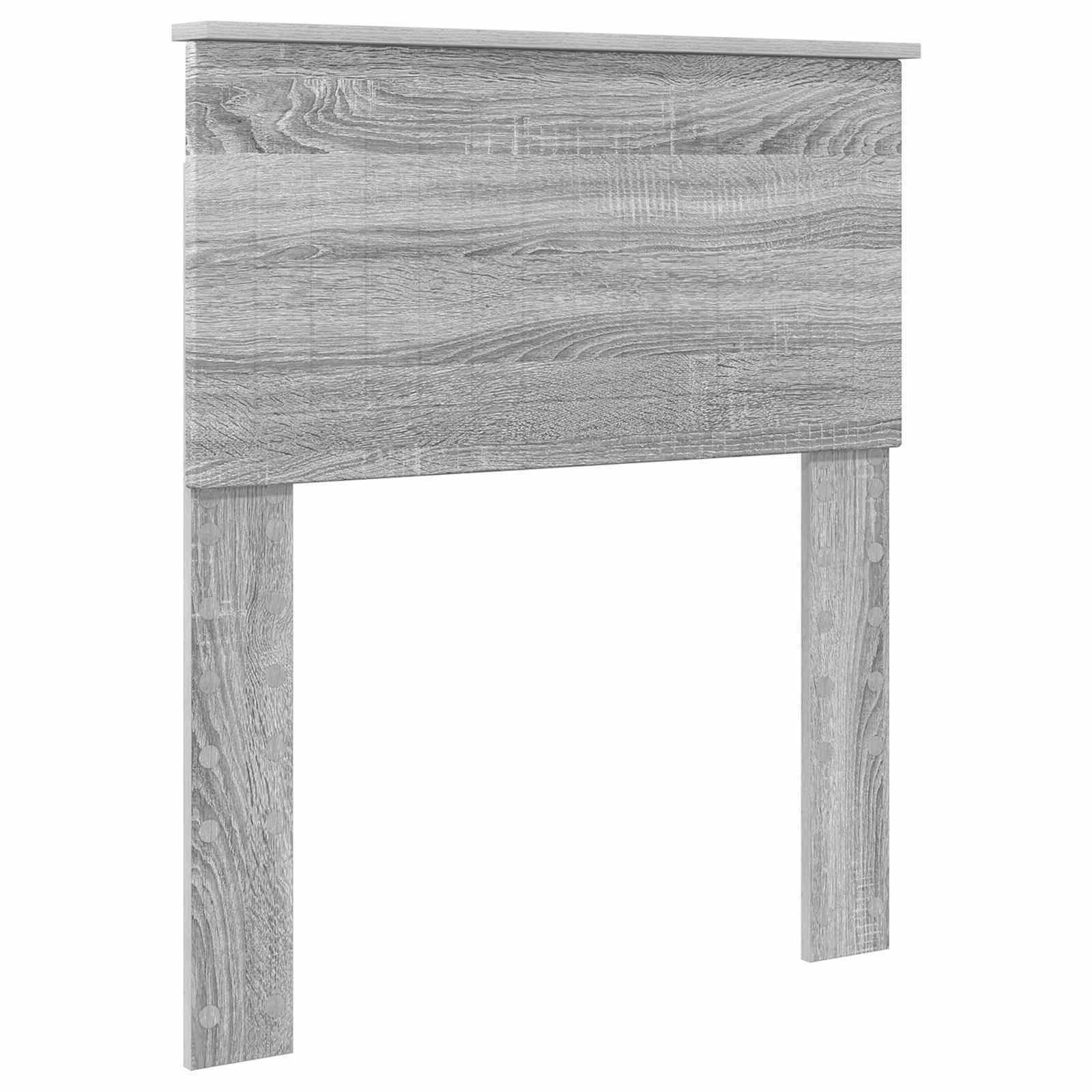 Krevetna konstrukcija s uzglavljem Siva Sonoma 75 x 190 cm
