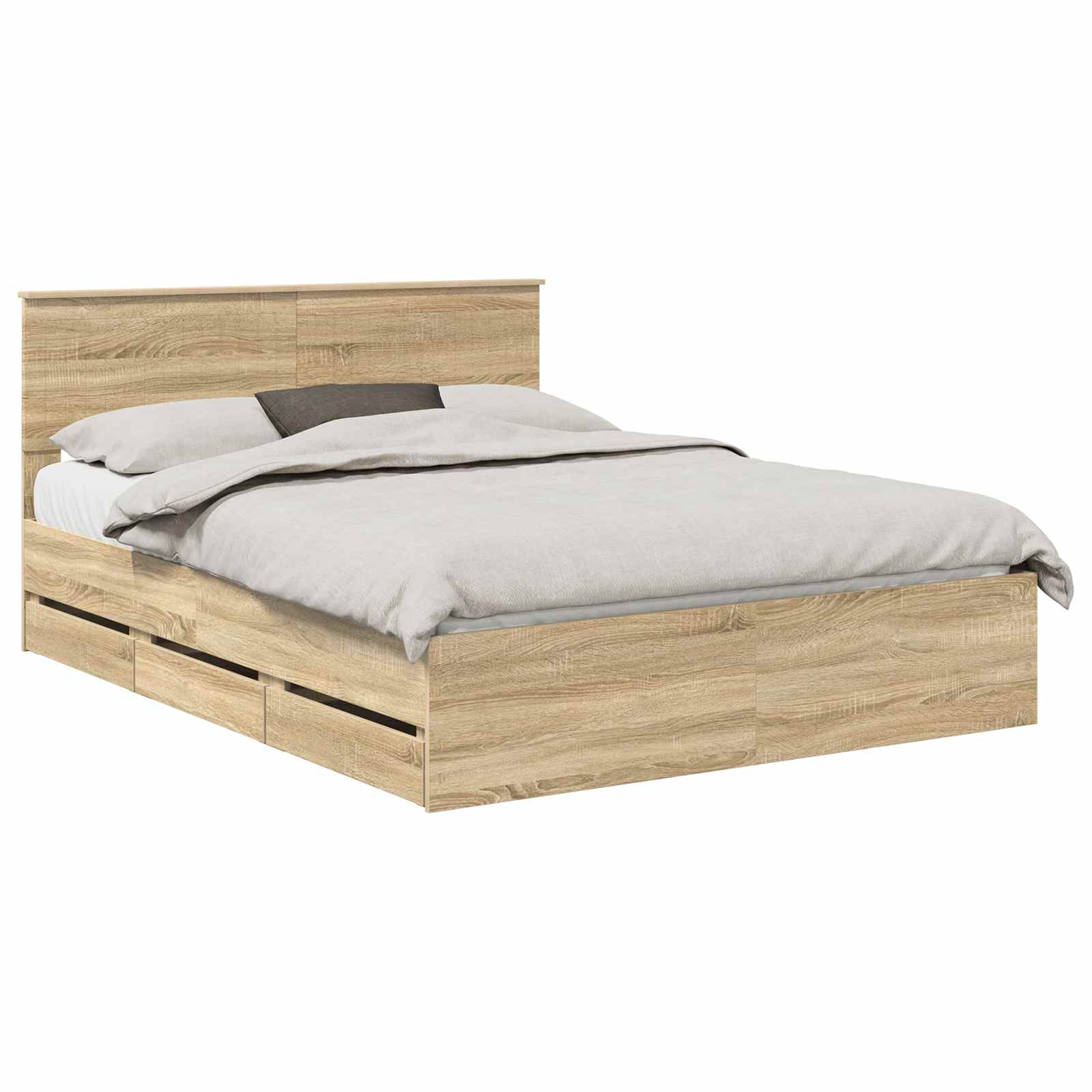 Krevetna konstrukcija s ladicama Sonoma hrast 150 x 200 cm