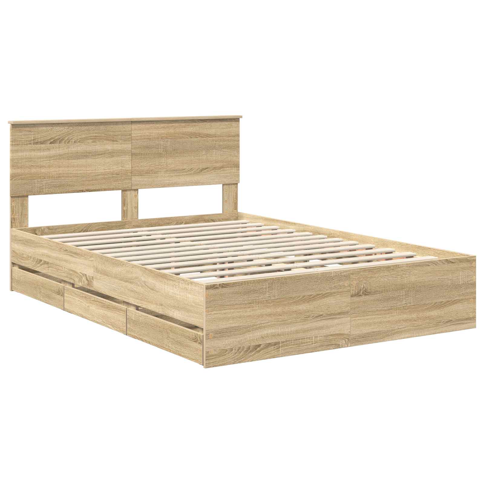 Krevetna konstrukcija s ladicama Sonoma hrast 140 x 200 cm