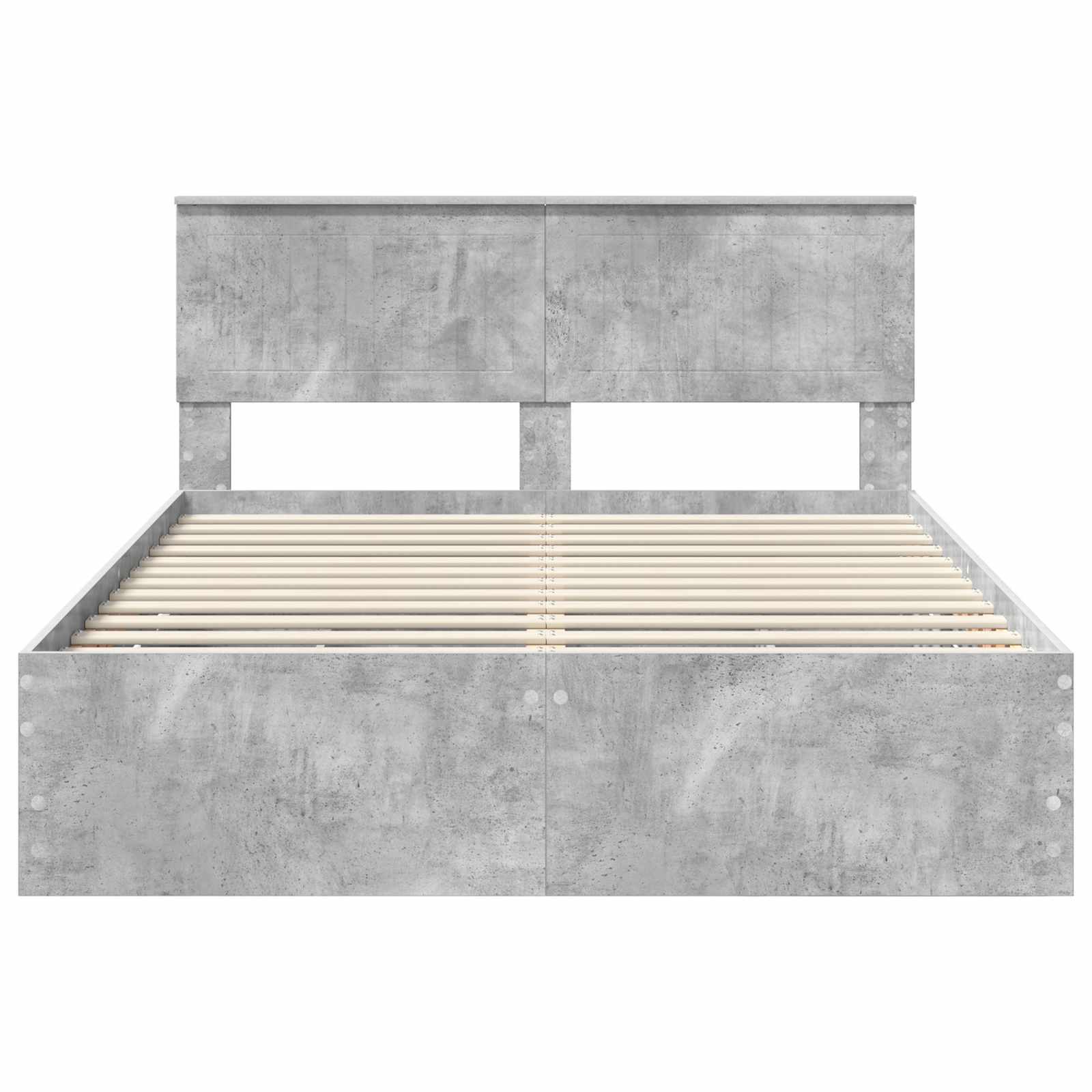 Krevetna konstrukcija s ladicama Betonski sivi 135 x 190 cm