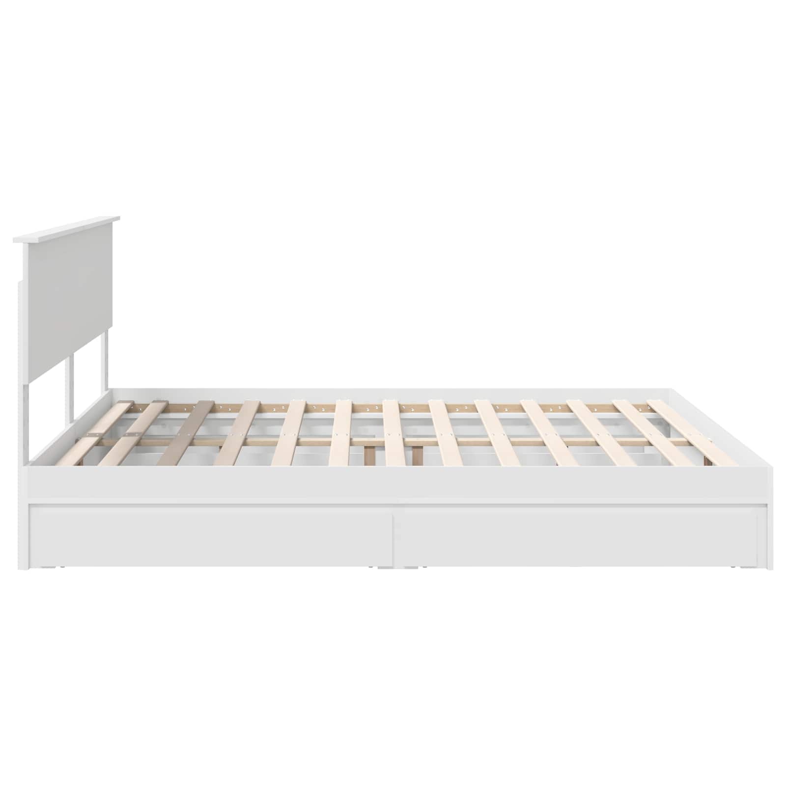 Krevet s od storage Bijelo 180 x 200 cm Konstruirano drvo