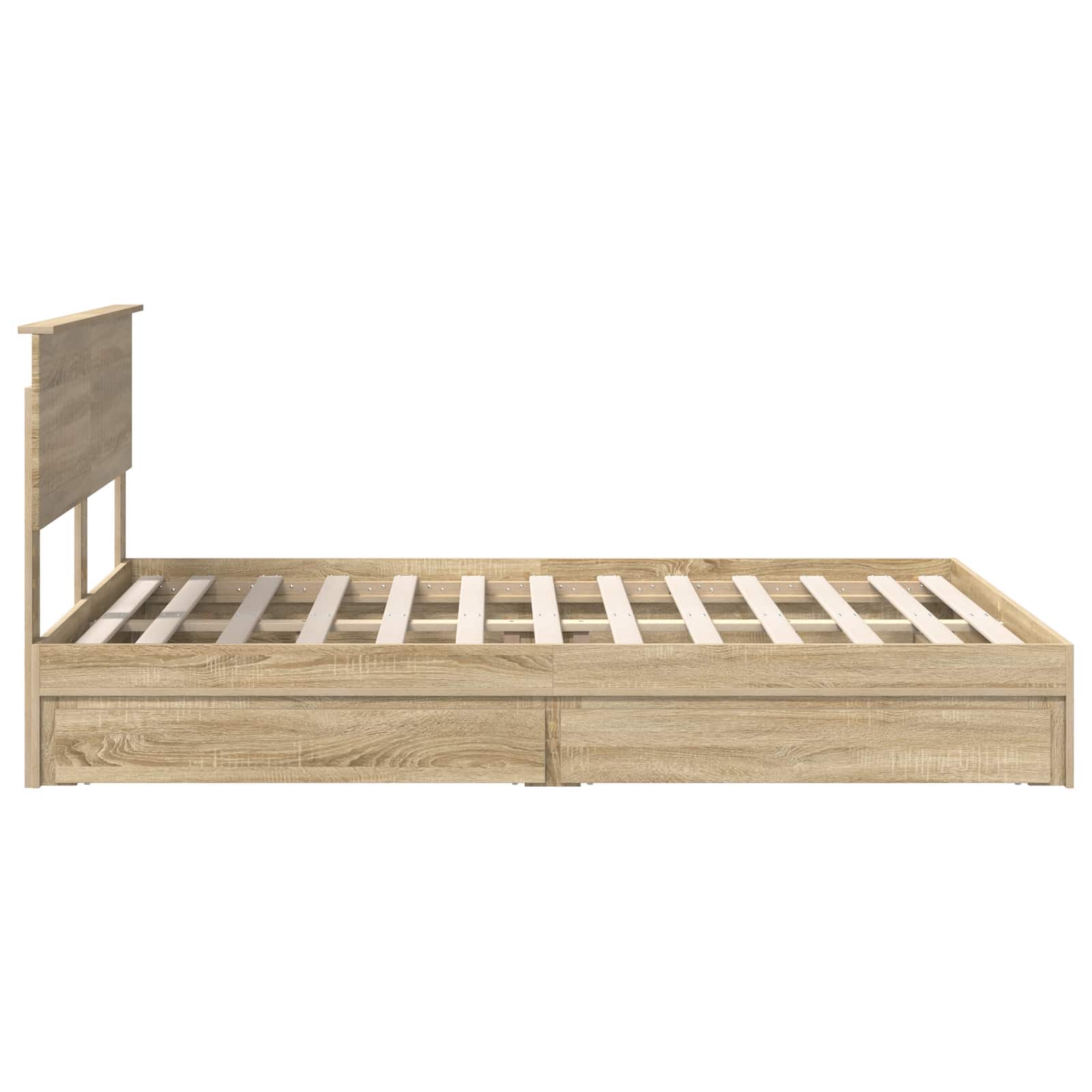 Krevet s od storage Sonoma hrast 140 x 200 cm Konstruirano drvo