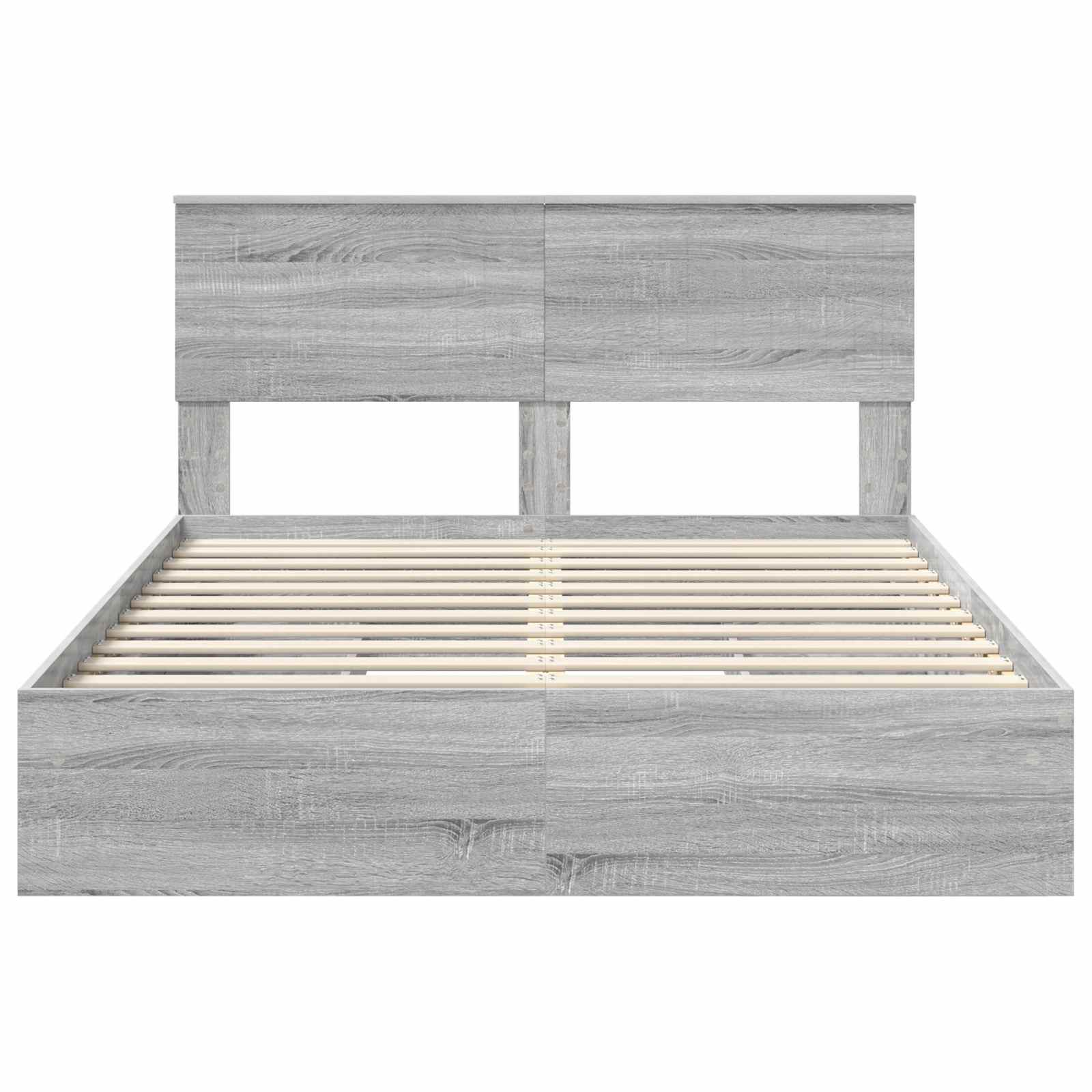 Krevet s od storage Siva Sonoma 140 x 200 cm Konstruirano drvo