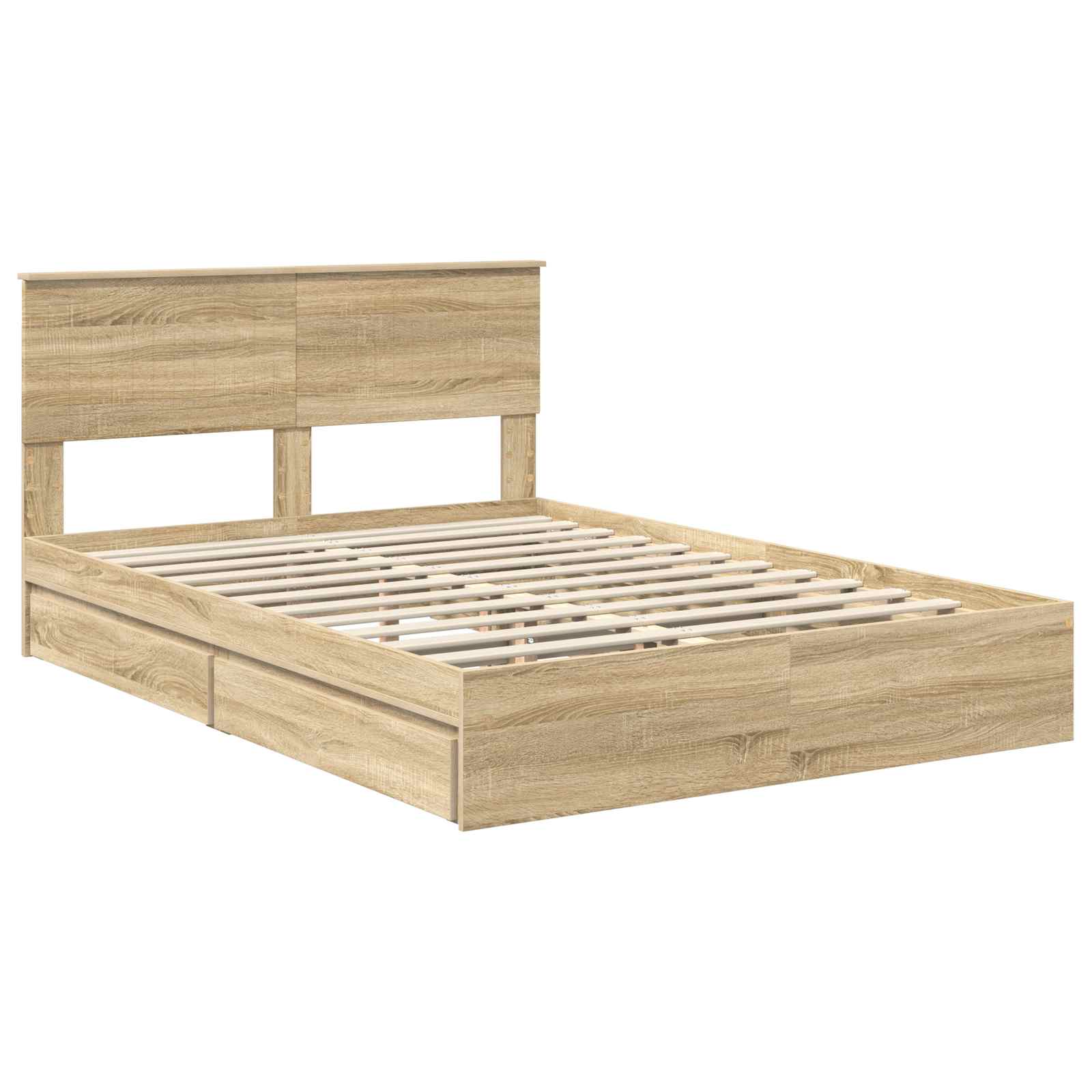 Krevet s od storage Sonoma hrast 140 x 190 cm Konstruirano drvo