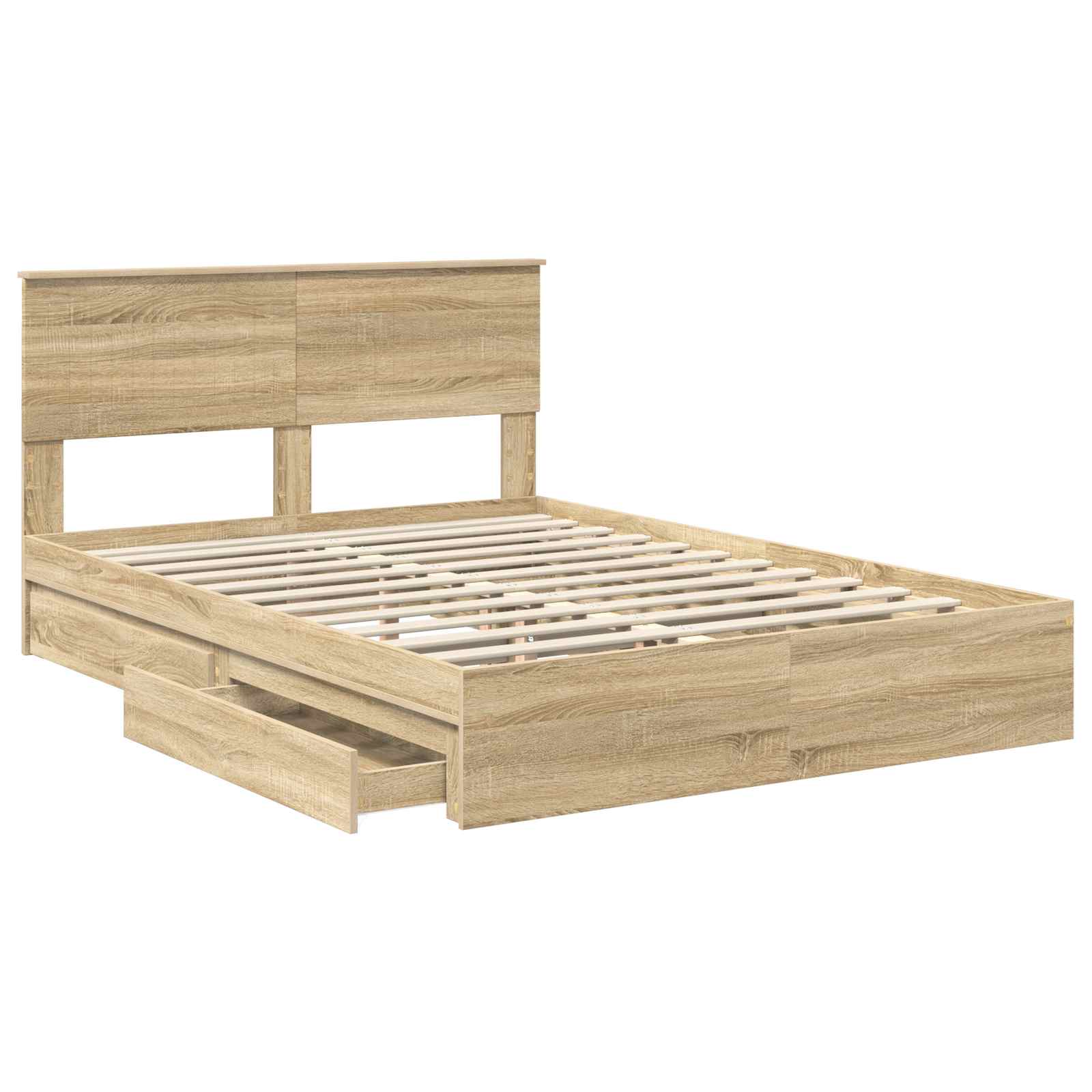 Krevet s od storage Sonoma hrast 135 x 190 cm Konstruirano drvo