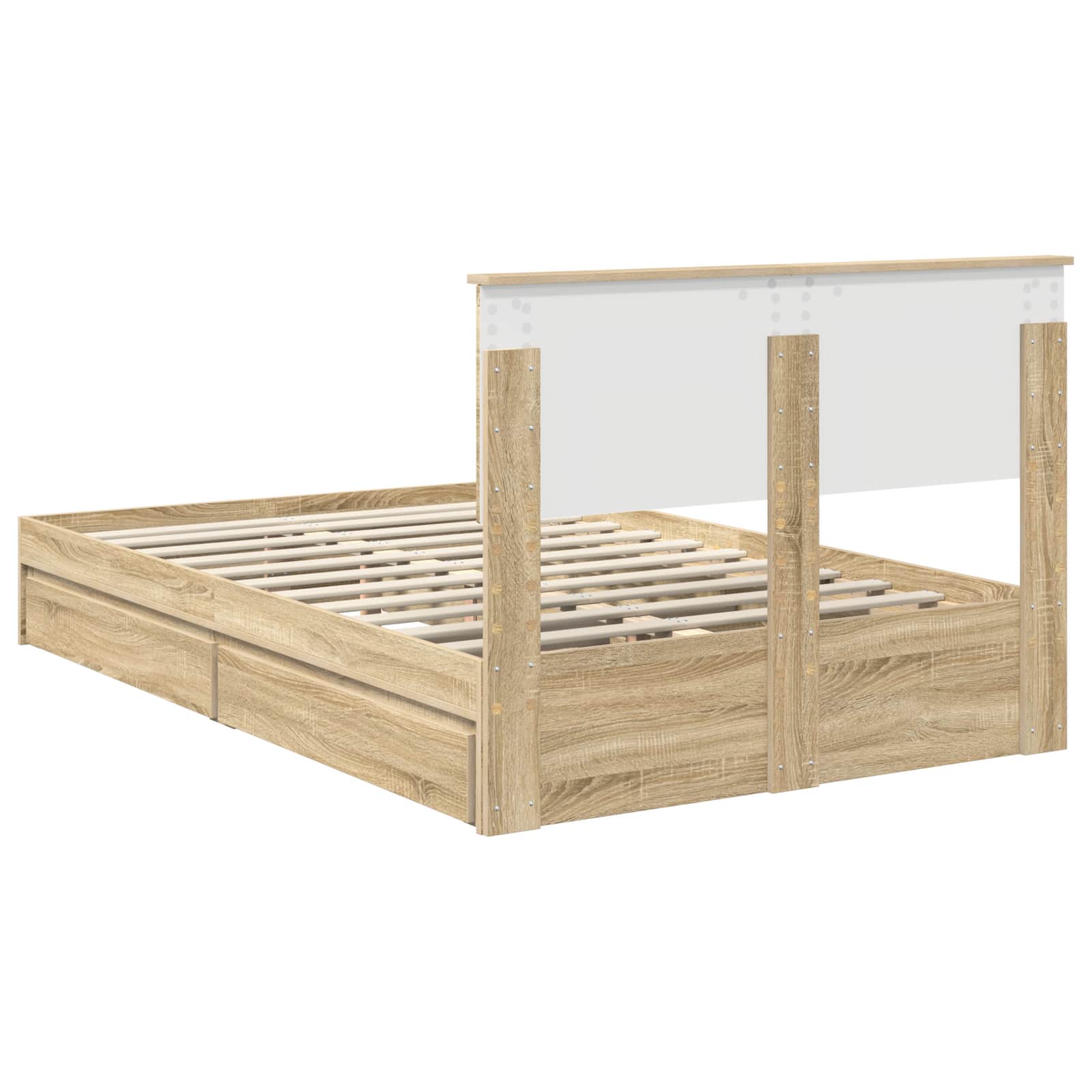 Krevet s od storage Sonoma hrast 120 x 200 cm Konstruirano drvo