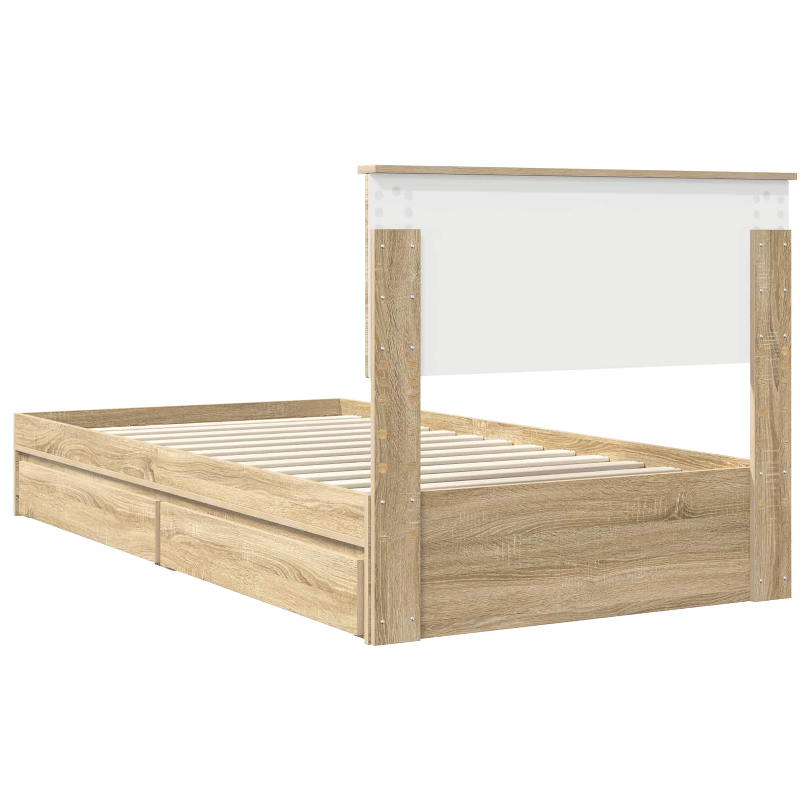 Krevet s od storage Sonoma hrast 100 x 200 cm Konstruirano drvo
