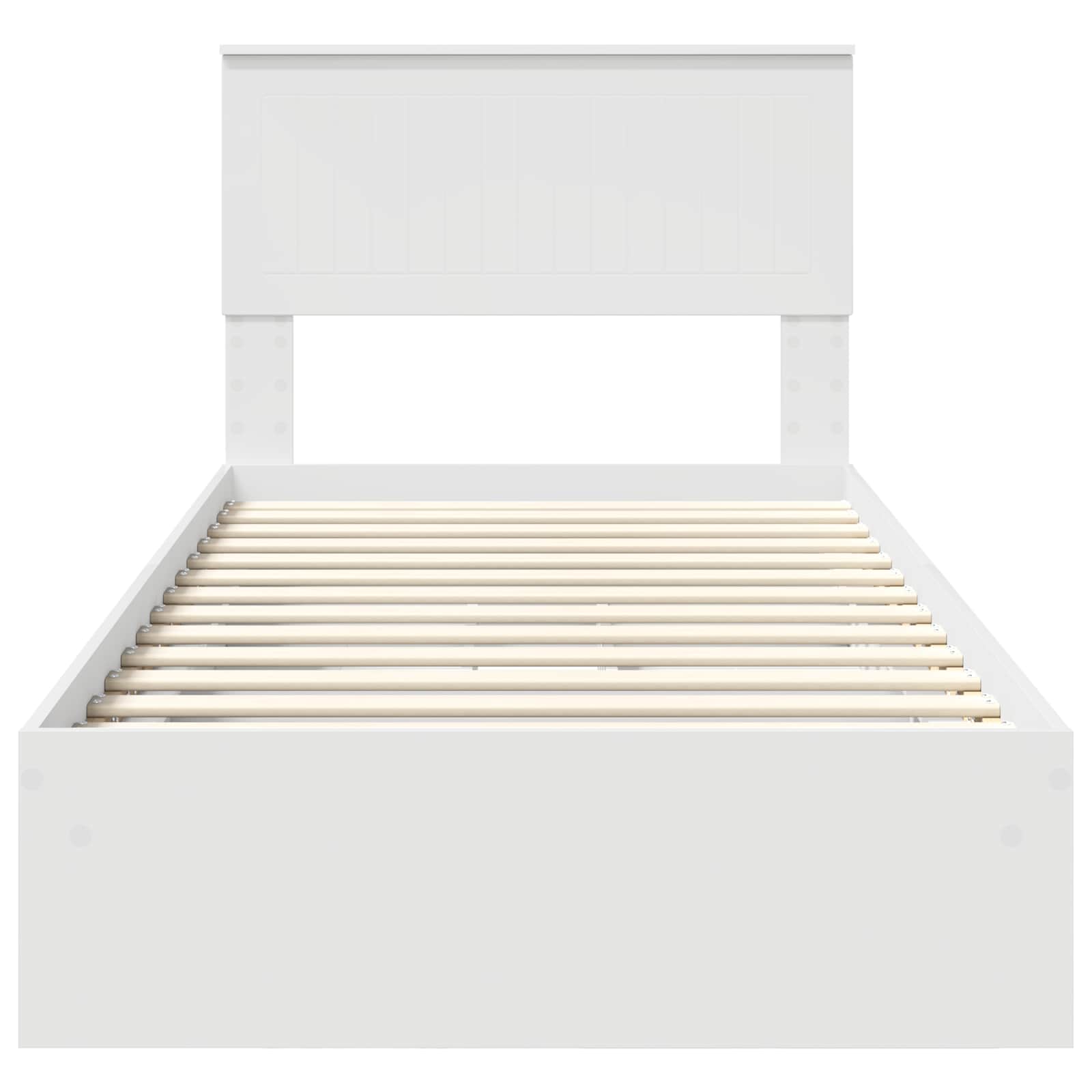 Krevet s od storage Bijelo 90 x 200 cm Konstruirano drvo