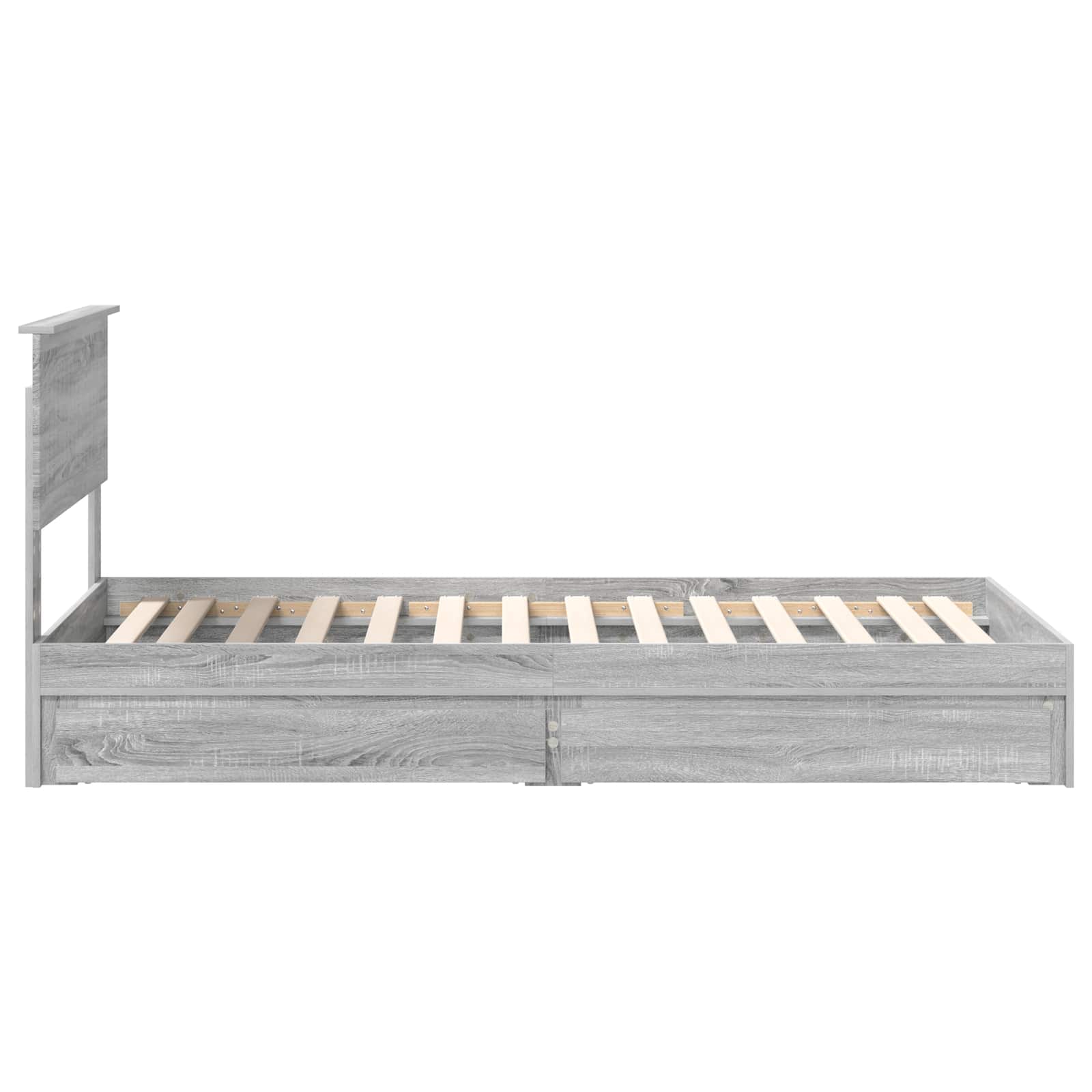 Krevet s od storage Siva Sonoma 90 x 200 cm Konstruirano drvo