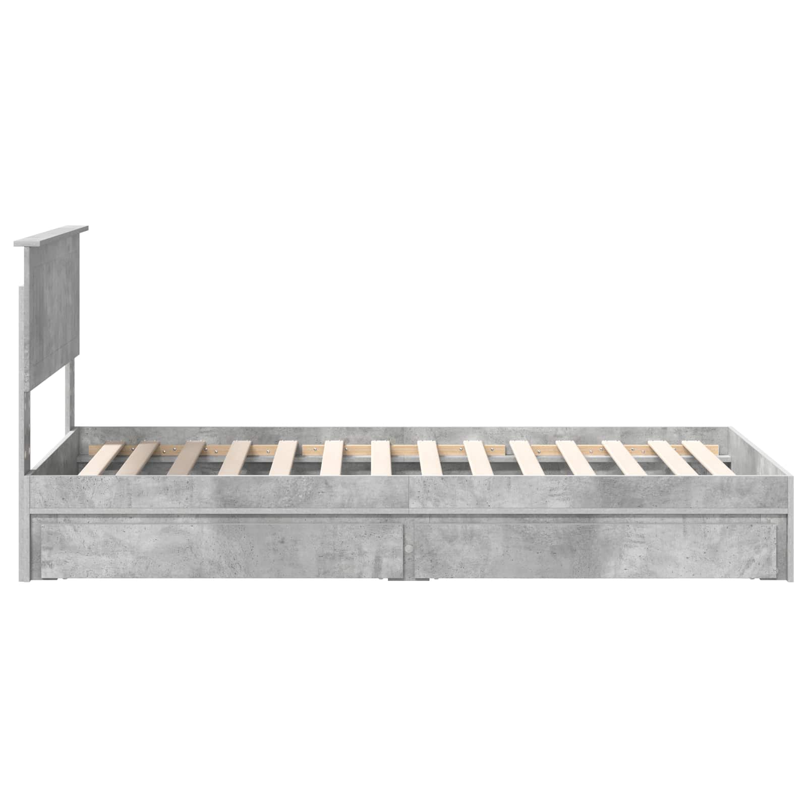 Krevet s od storage Betonski sivi 90 x 190 cm Konstruirano drvo