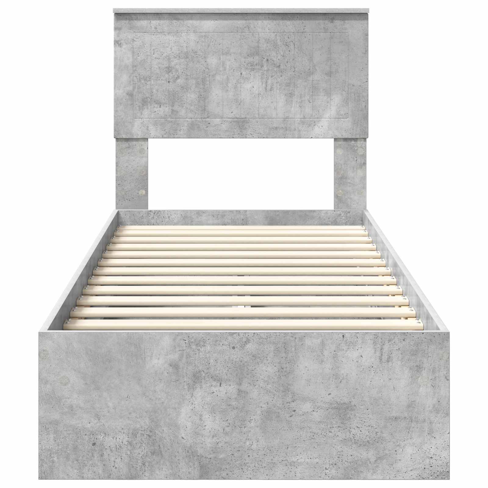 Krevet s od storage Betonski sivi 75 x 190 cm Konstruirano drvo