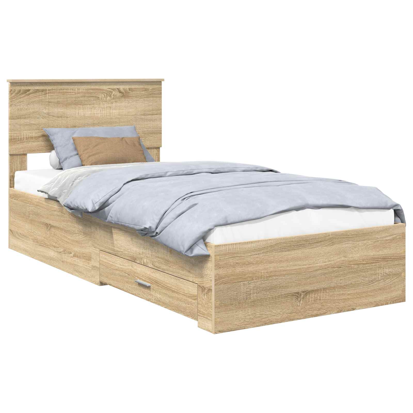 Krevetna konstrukcija s ladicama Hrast sonoma 90 x 190 cm